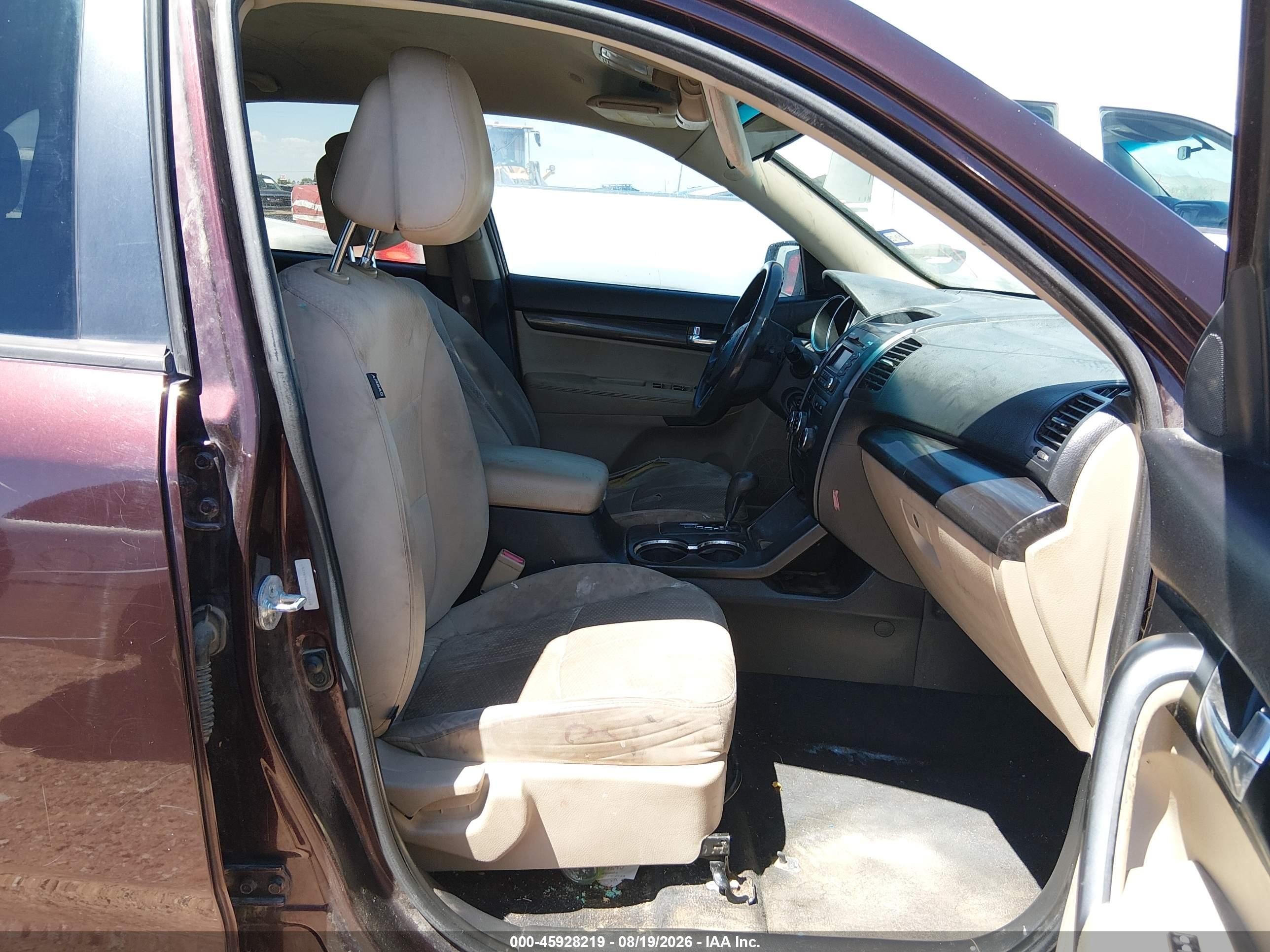 2013 Kia Sorento Lx V6 Brown vin: 5XYKT4A21DG376164