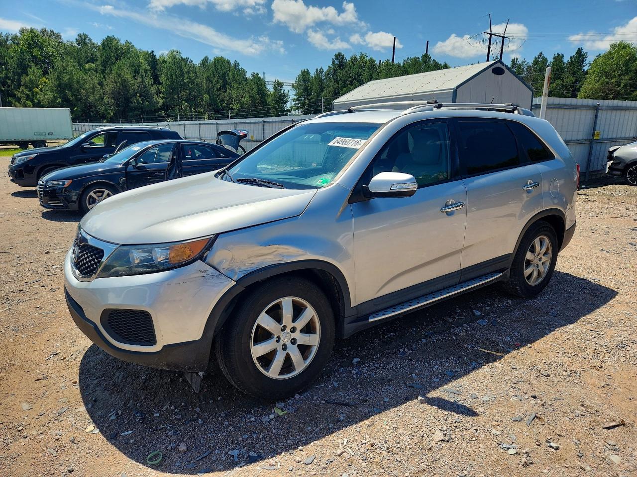 2012 Kia Sorento Lx Silver vin: 5XYKT4A23CG293463