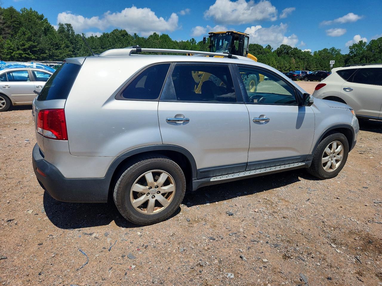2012 Kia Sorento Lx Silver vin: 5XYKT4A23CG293463