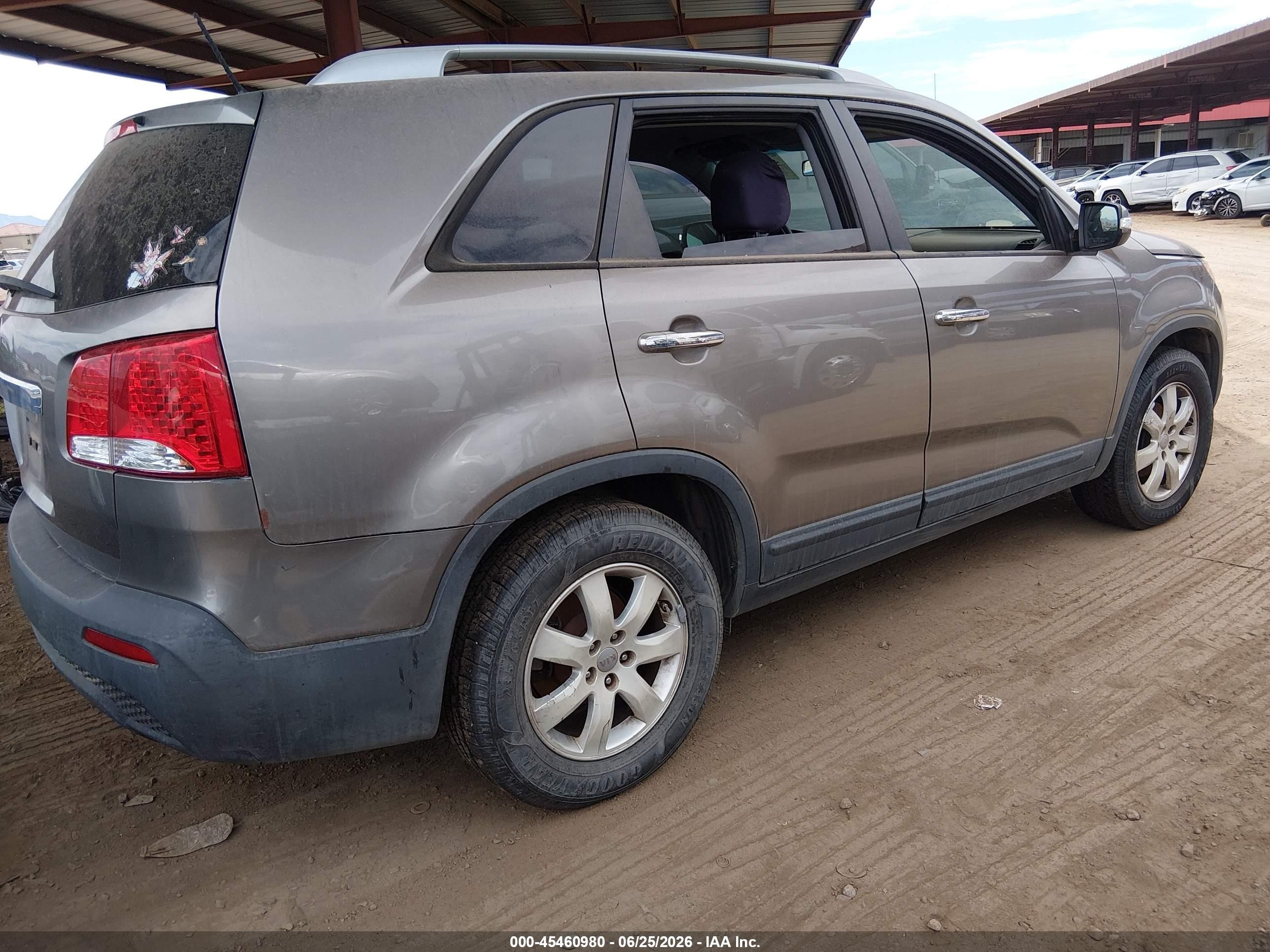 2013 Kia Sorento Lx V6 Gray vin: 5XYKT4A23DG350732