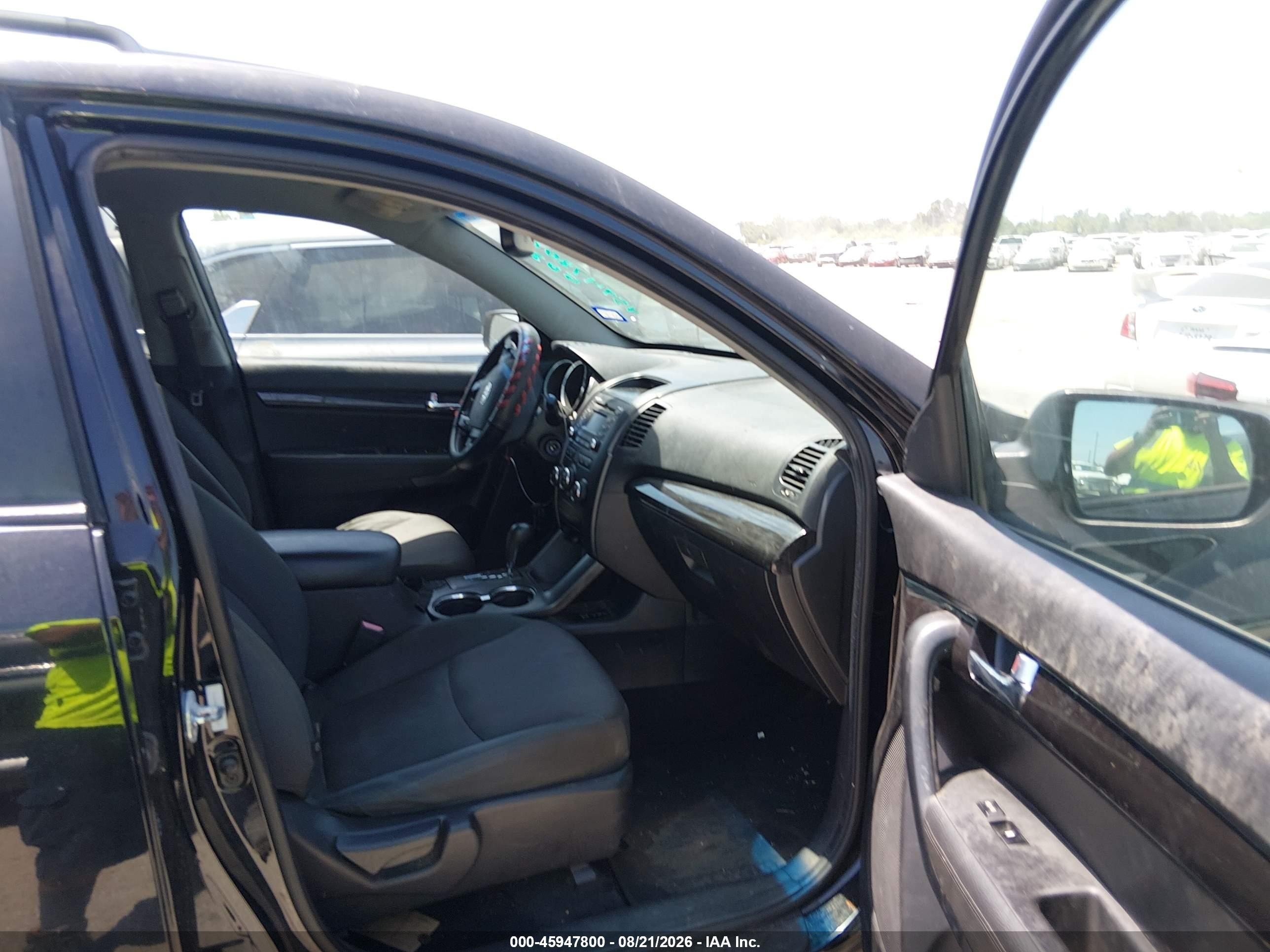2013 Kia Sorento Lx V6 Black vin: 5XYKT4A23DG404126