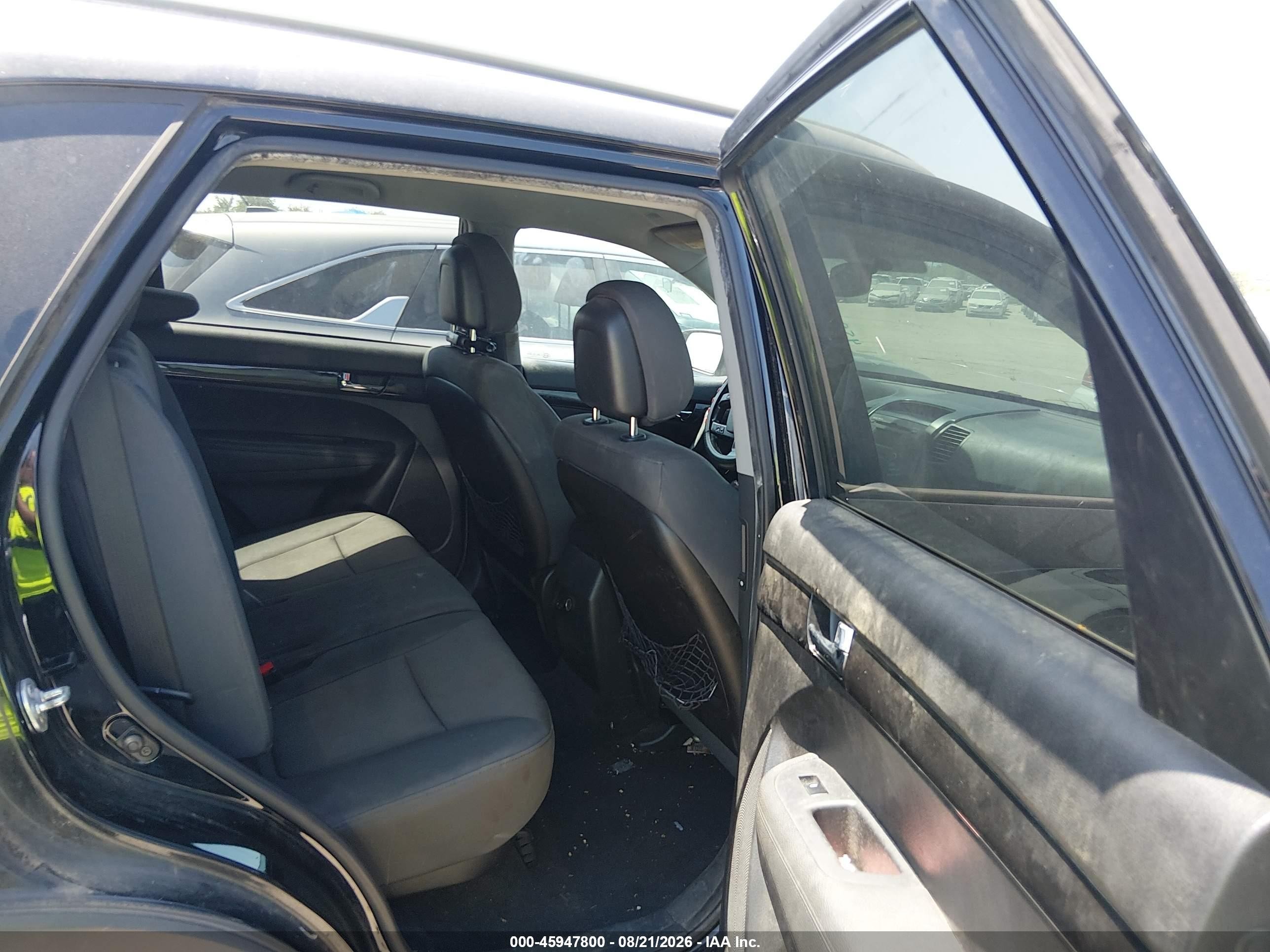 2013 Kia Sorento Lx V6 Black vin: 5XYKT4A23DG404126