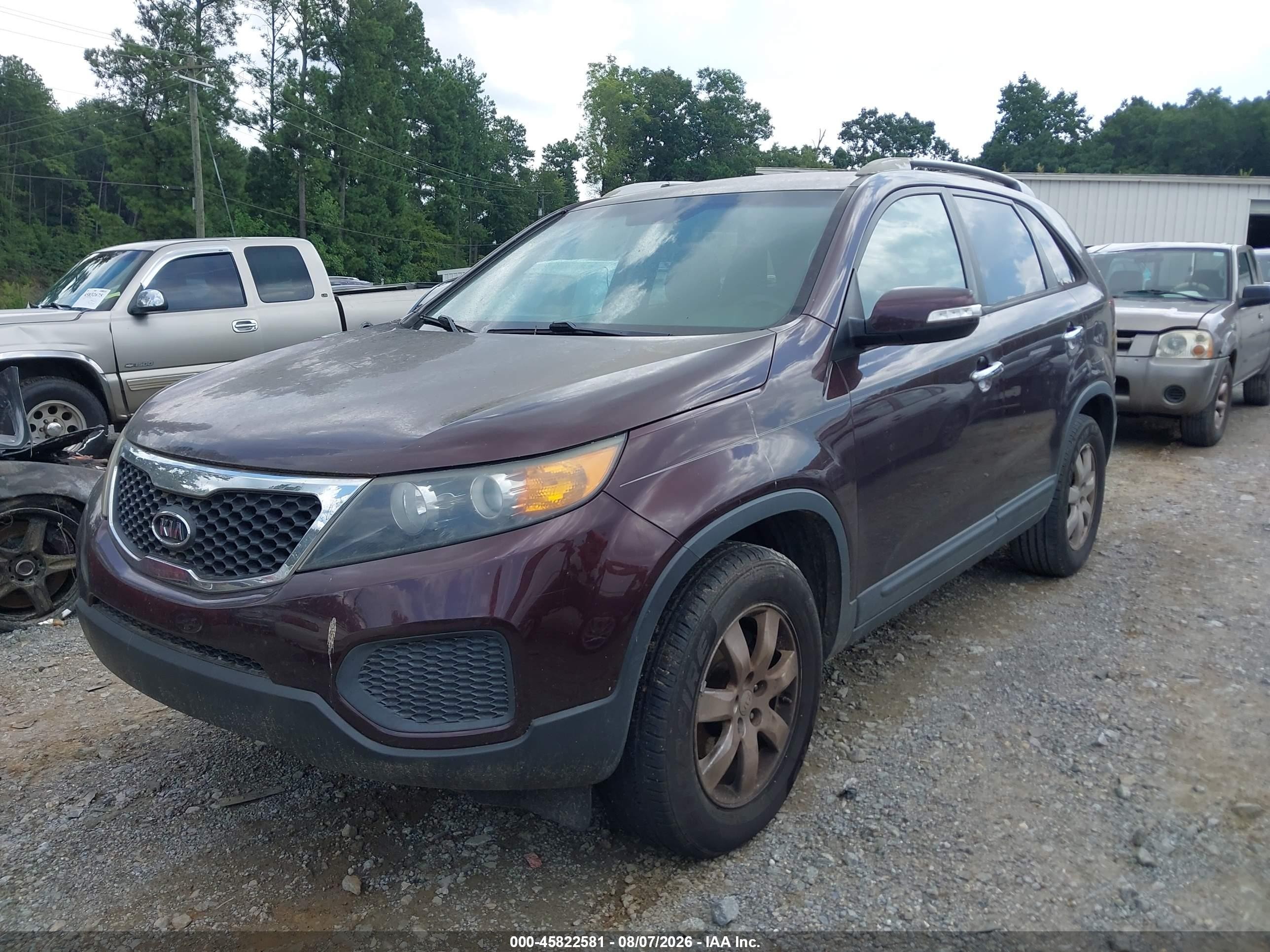 2012 Kia Sorento Lx V6 Purple vin: 5XYKT4A24CG250749