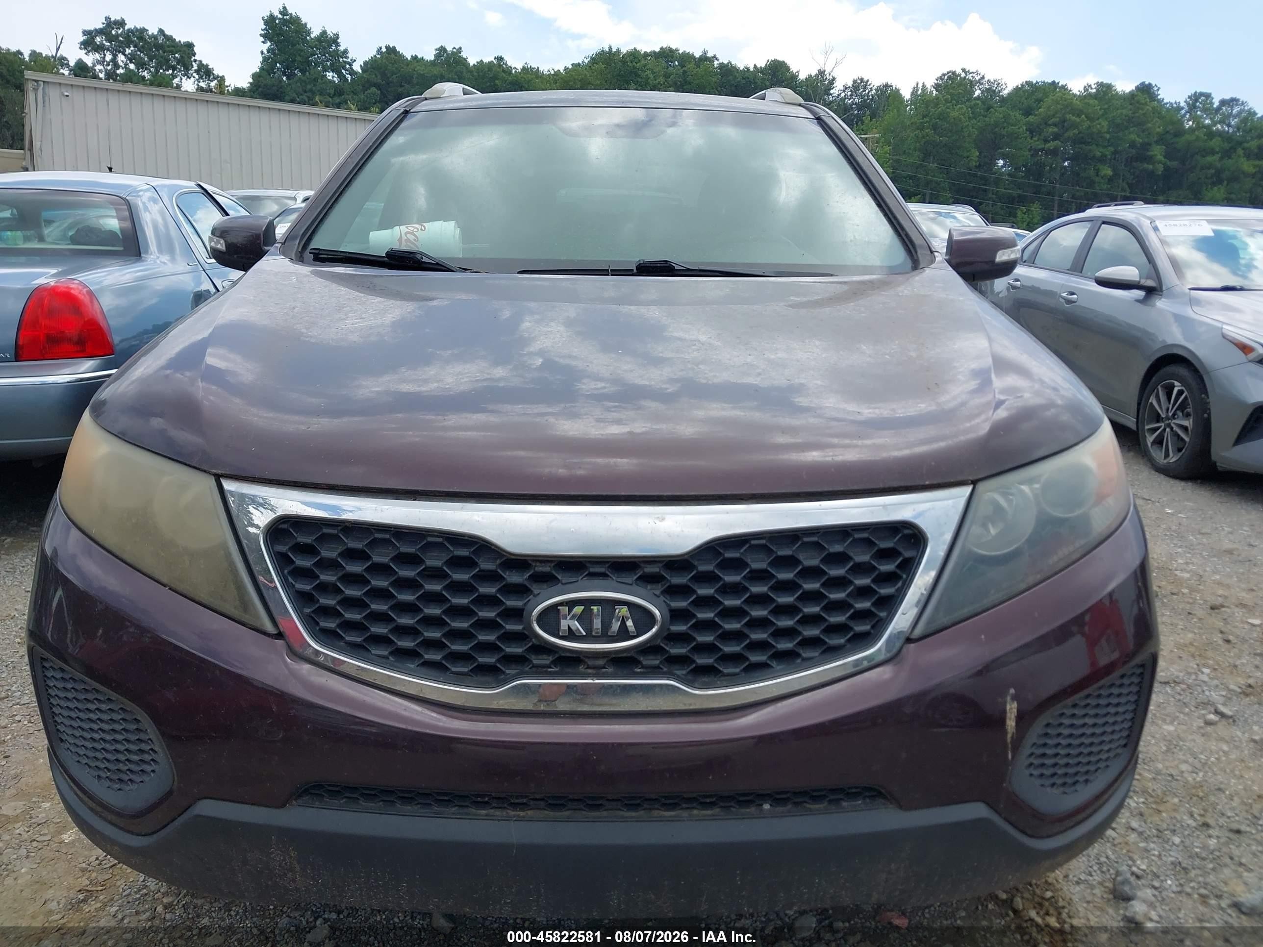 2012 Kia Sorento Lx V6 Purple vin: 5XYKT4A24CG250749