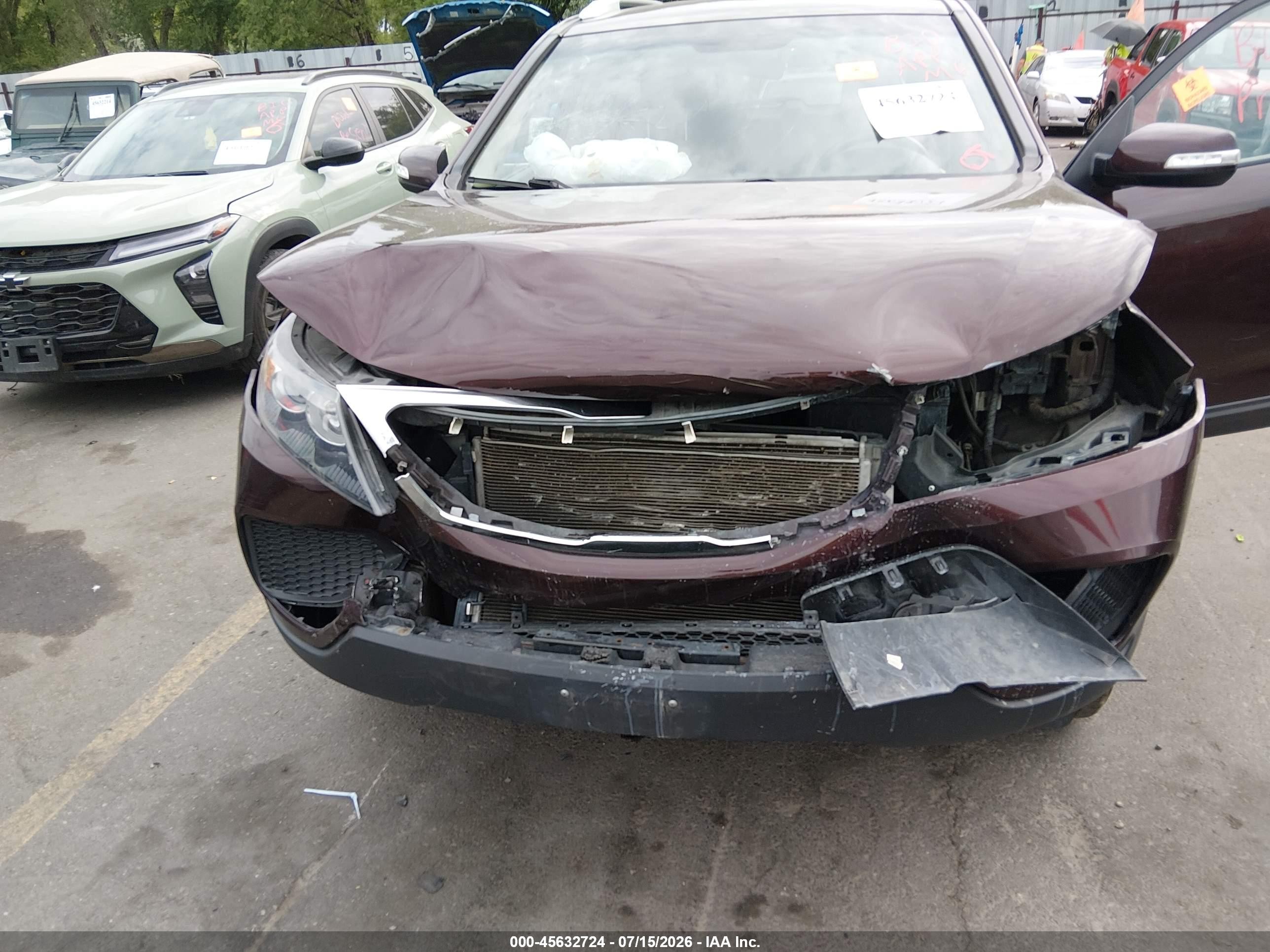 2013 Kia Sorento Lx V6 Burgundy vin: 5XYKT4A24DG383853