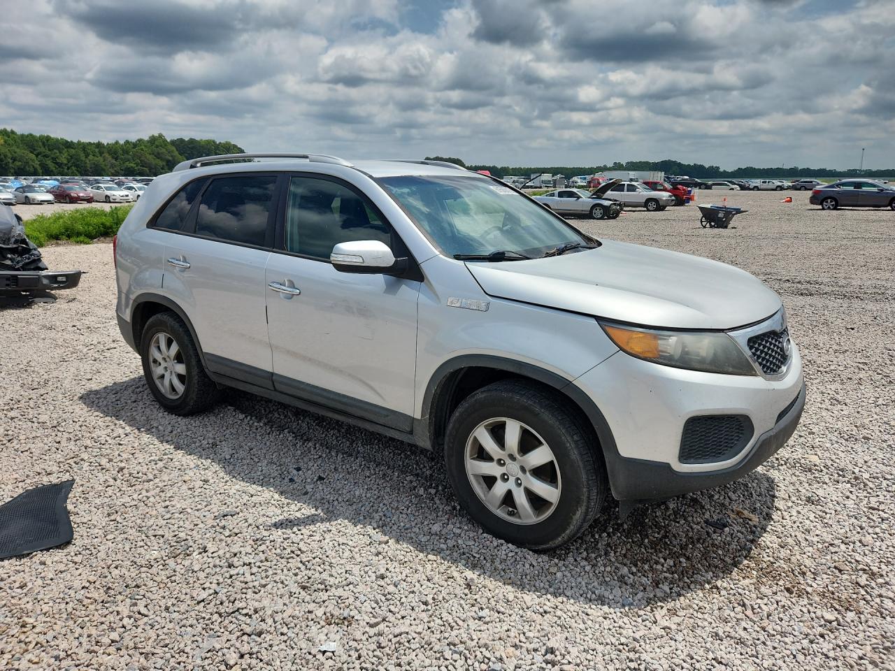 2013 Kia Sorento Lx Silver vin: 5XYKT4A24DG402224