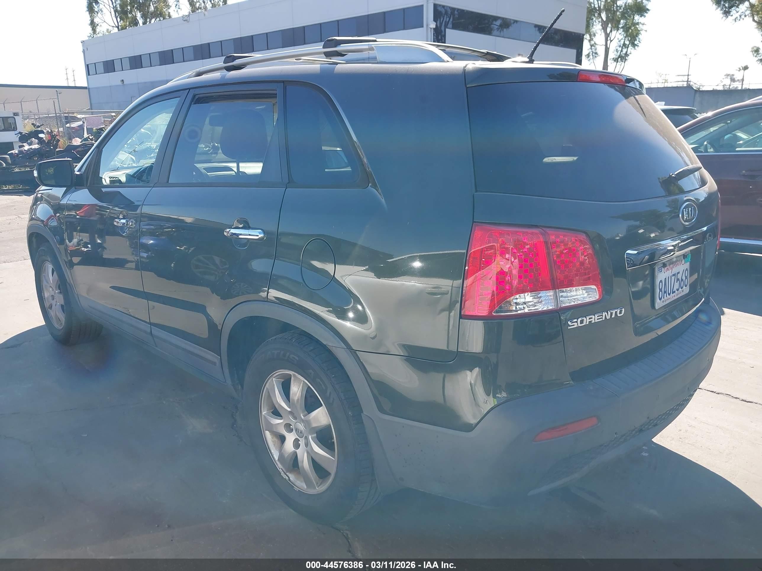 2013 Kia Sorento Lx V6 Green vin: 5XYKT4A25DG332250