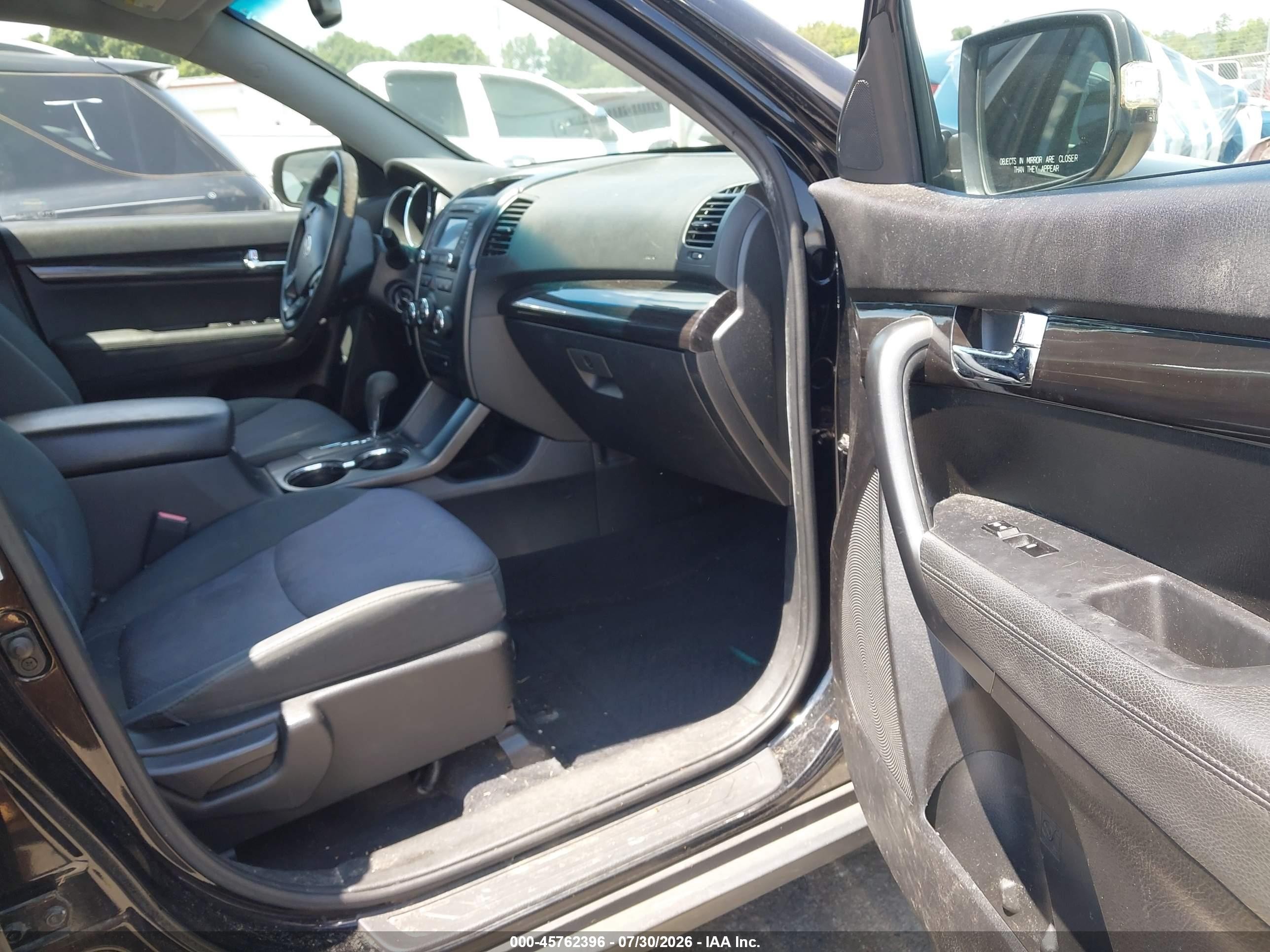 2013 Kia Sorento Lx V6 Black vin: 5XYKT4A25DG337450