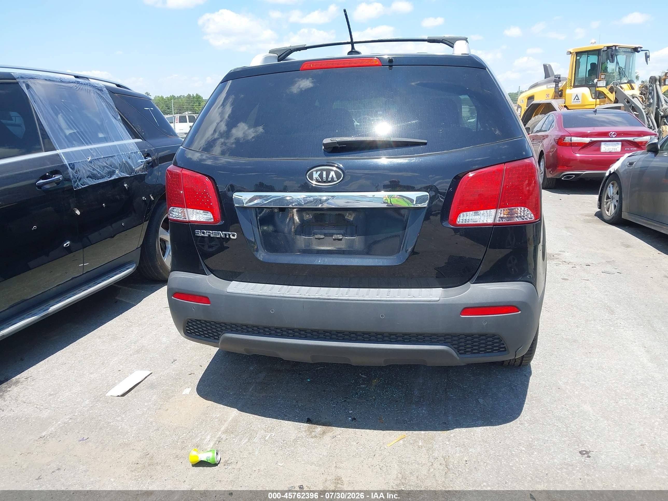2013 Kia Sorento Lx V6 Black vin: 5XYKT4A25DG337450