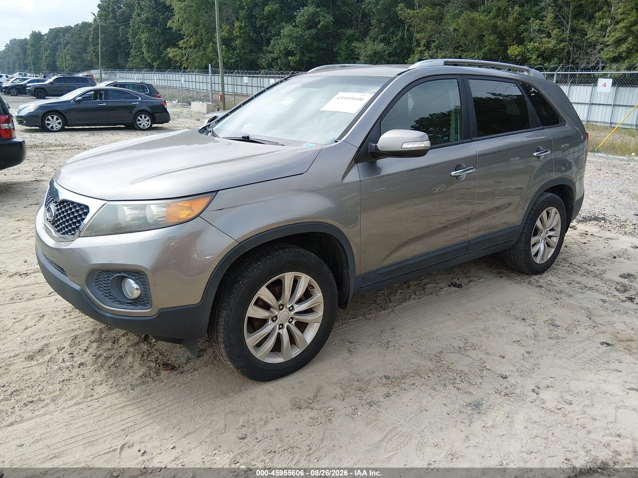 2011 Kia Sorento Lx V6 Gray vin: 5XYKT4A26BG091621