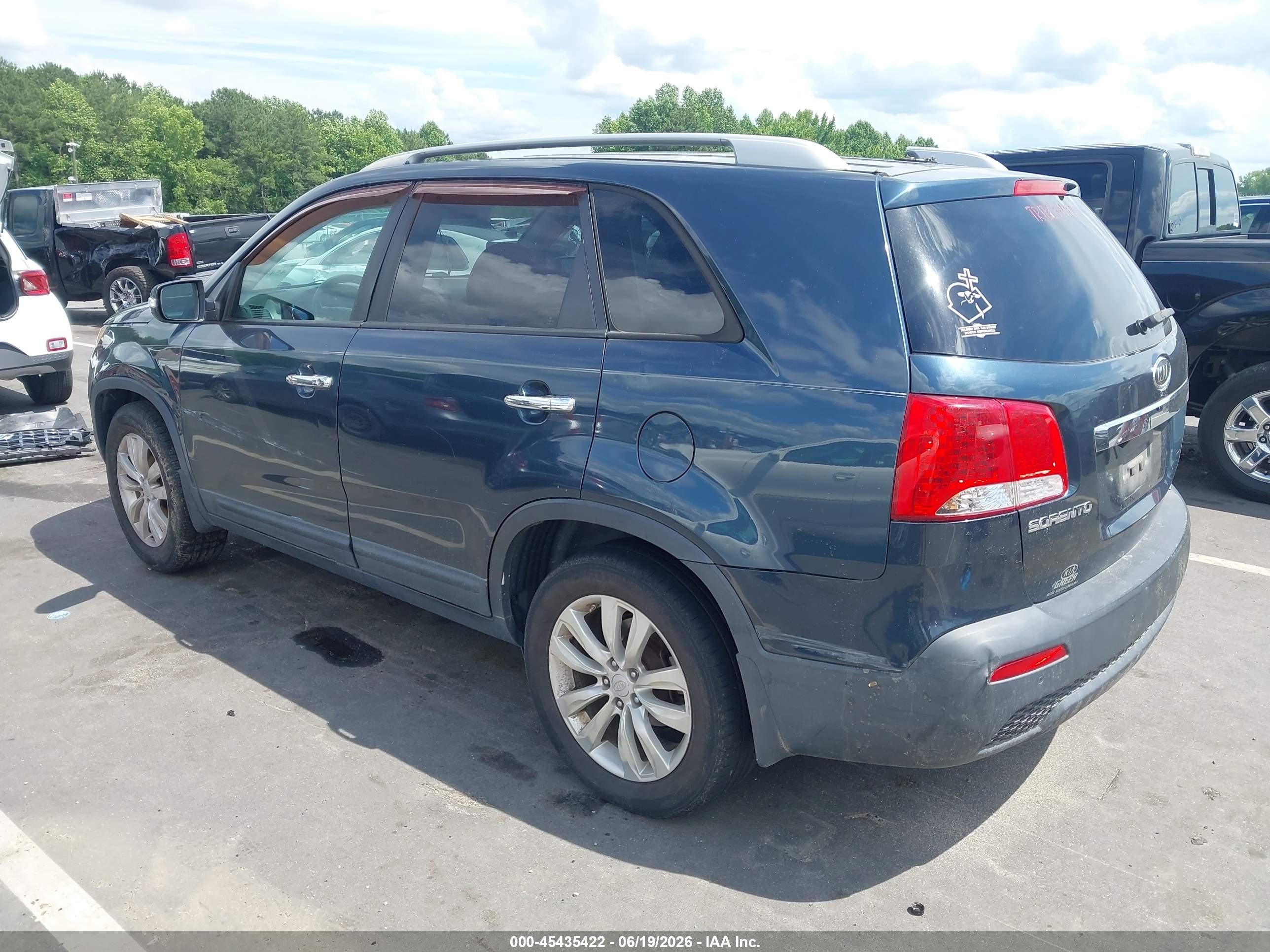 2011 Kia Sorento Lx V6 Blue vin: 5XYKT4A26BG148237