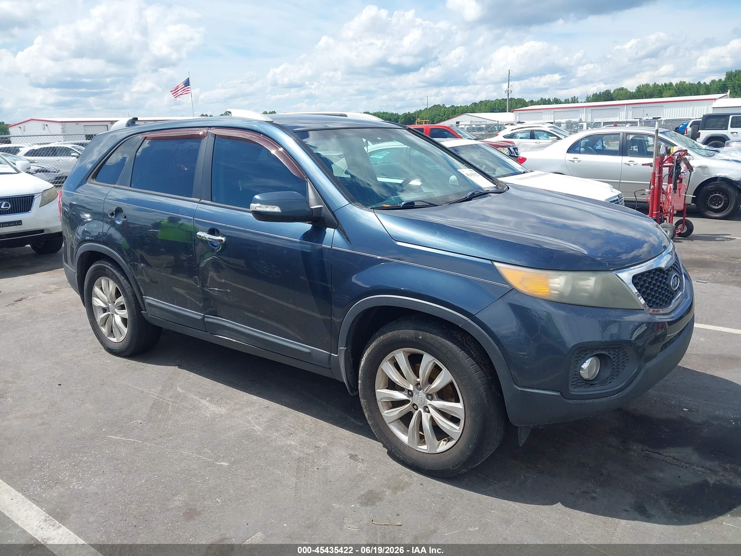 2011 Kia Sorento Lx V6 Синий vin: 5XYKT4A26BG148237