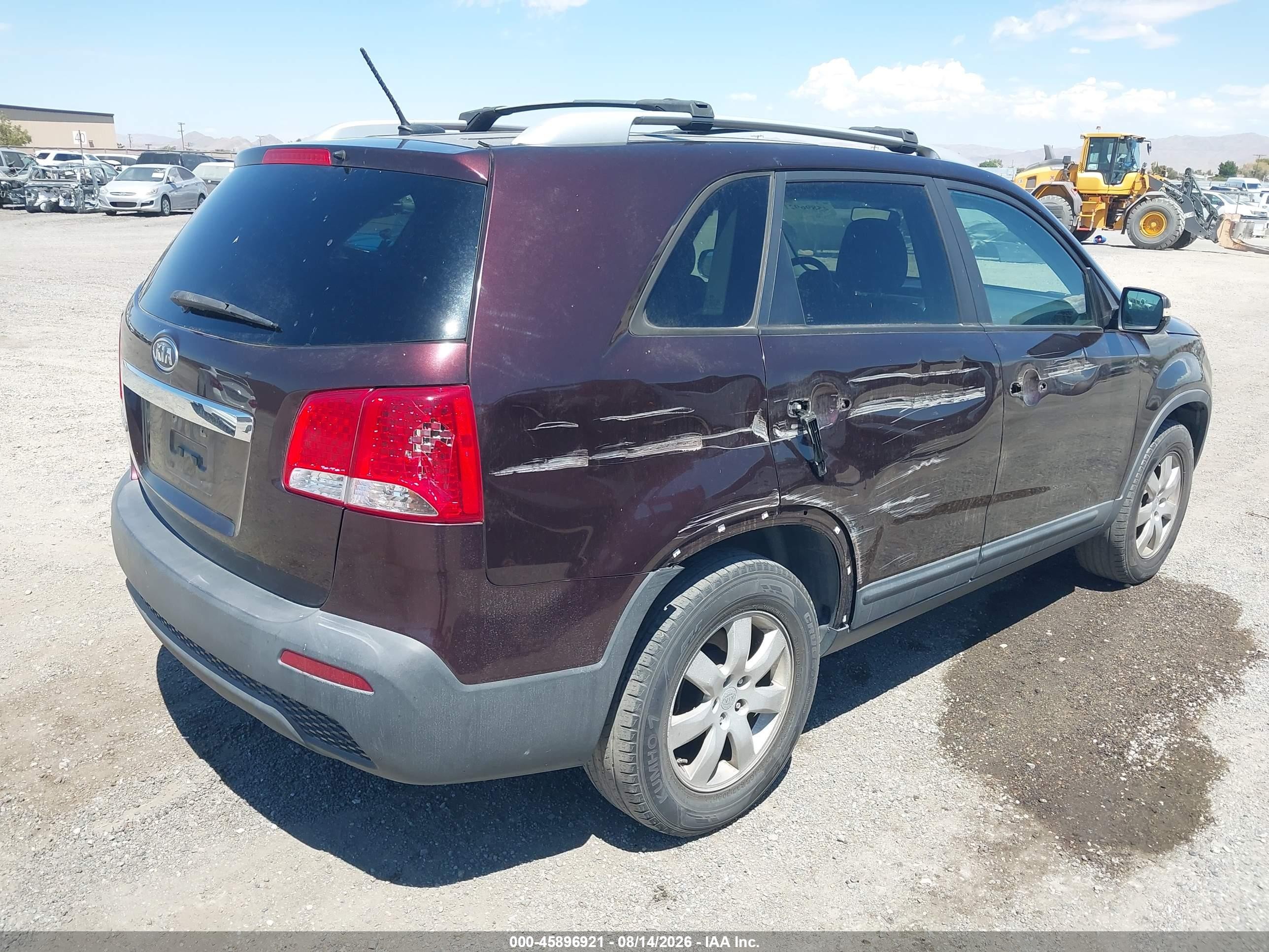 2011 Kia Sorento Lx V6 Purple vin: 5XYKT4A26BG164969