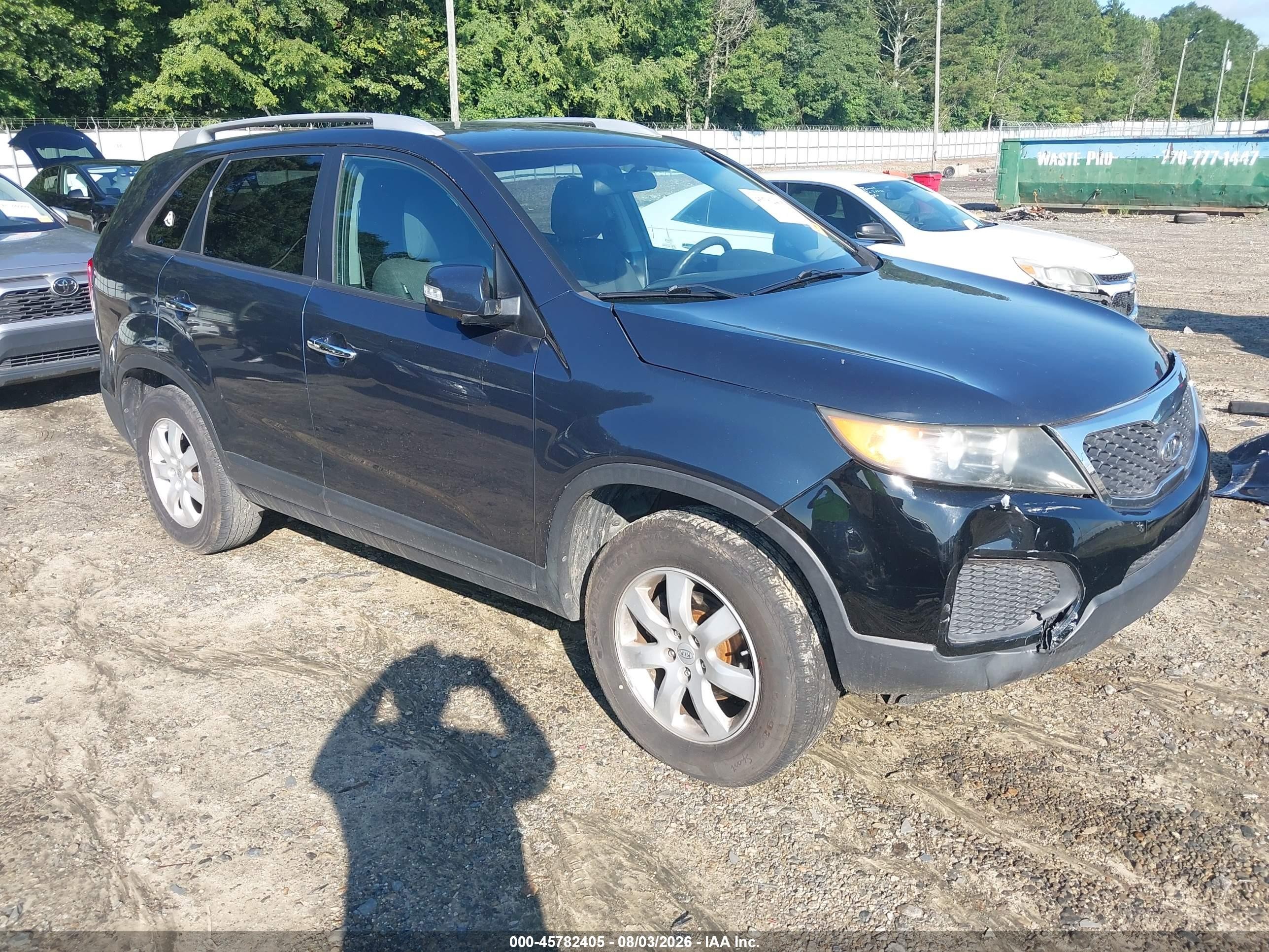 2011 Kia Sorento Lx V6 Black vin: 5XYKT4A27BG148859