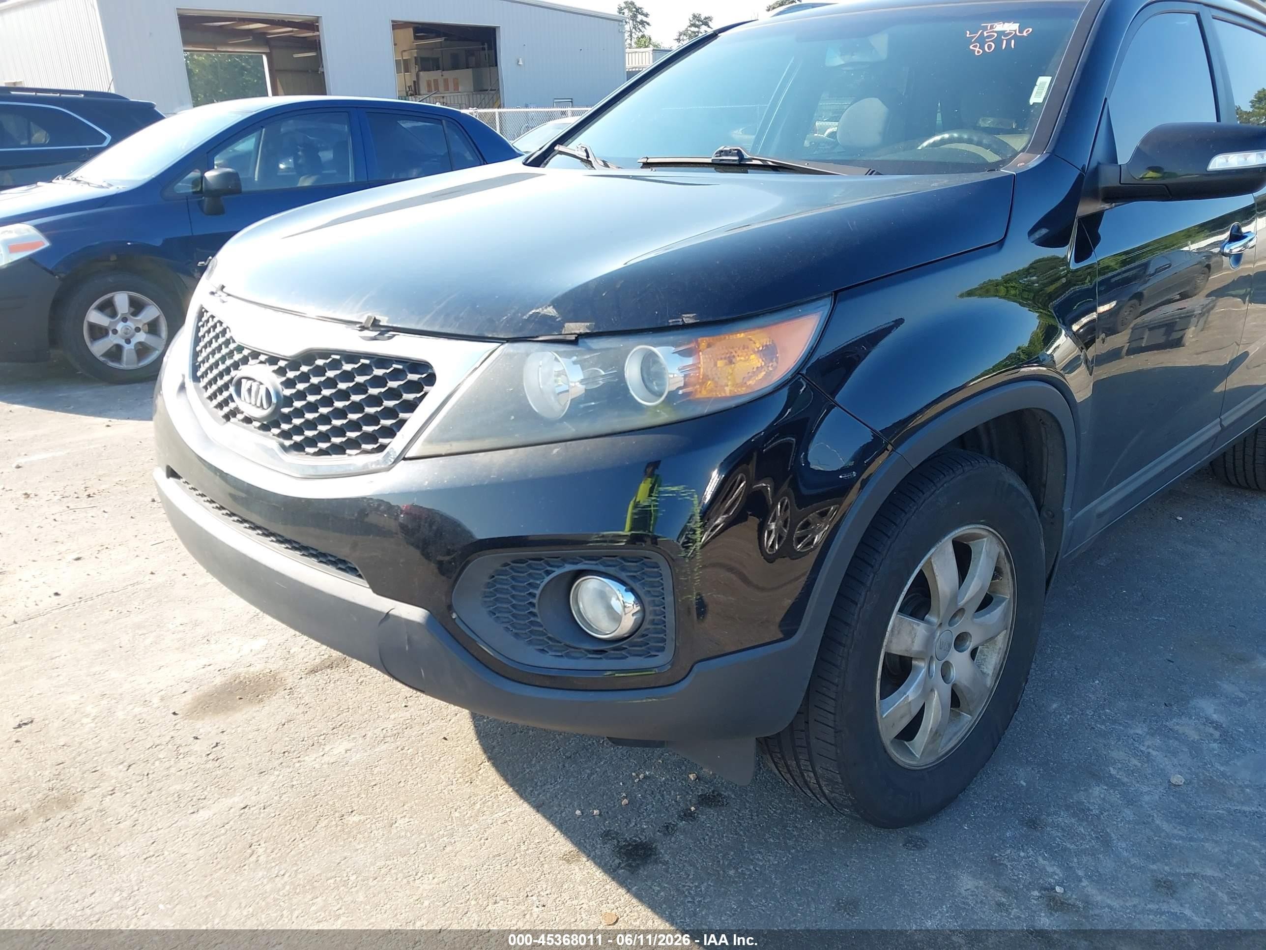 2012 Kia Sorento Lx V6 Black vin: 5XYKT4A27CG285222