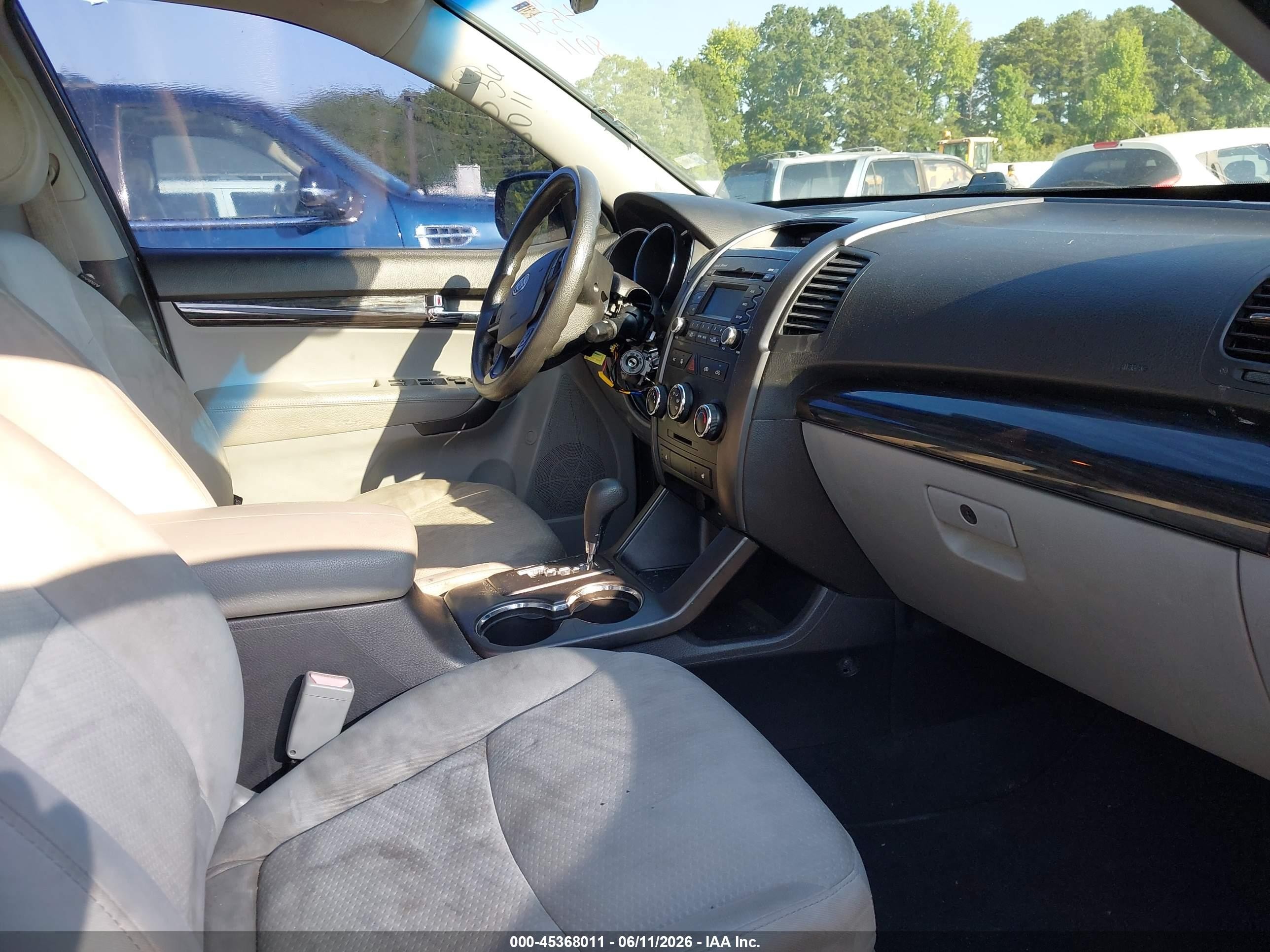 2012 Kia Sorento Lx V6 Black vin: 5XYKT4A27CG285222