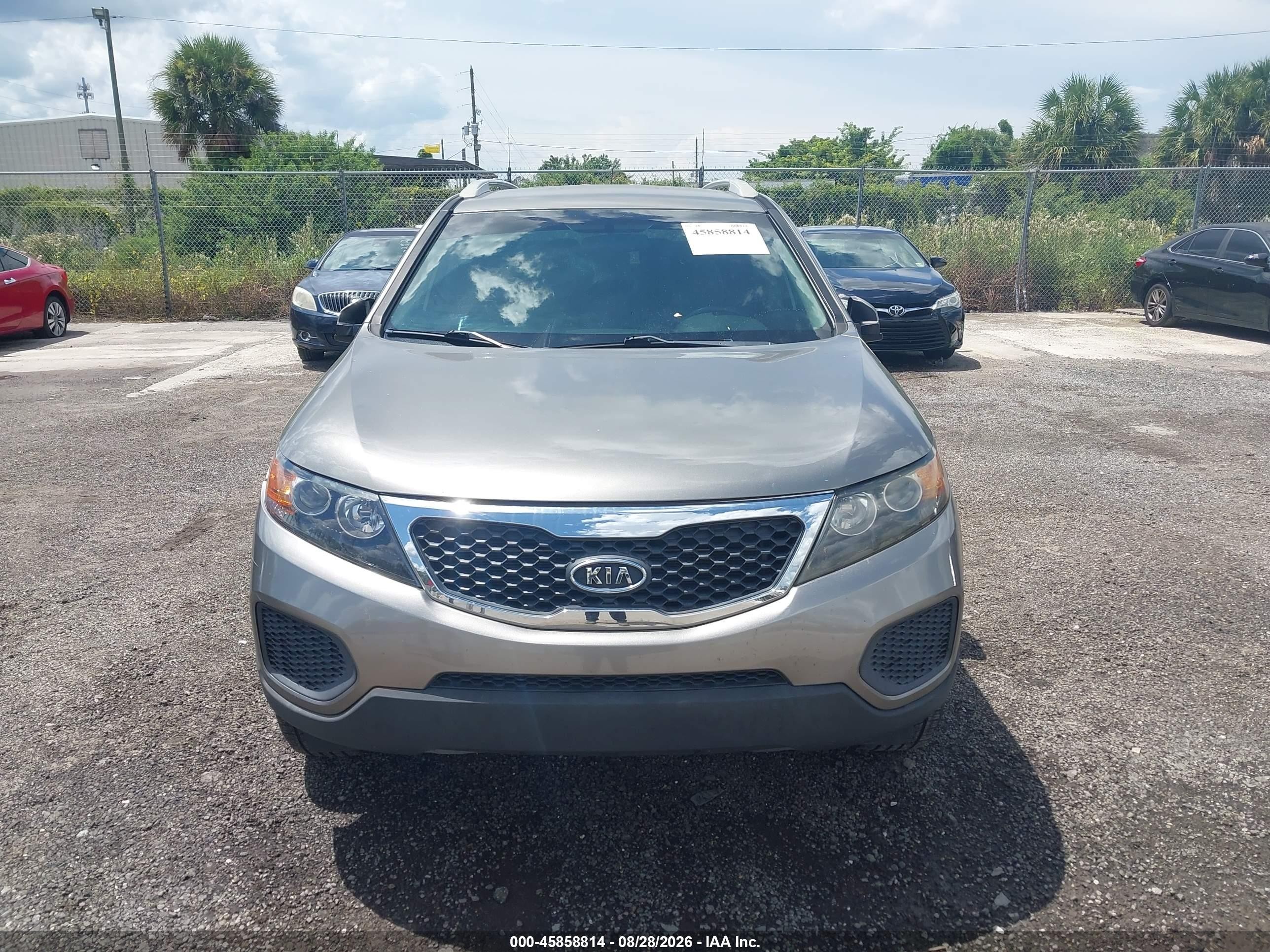 2013 Kia Sorento Lx V6 Gray vin: 5XYKT4A27DG401990