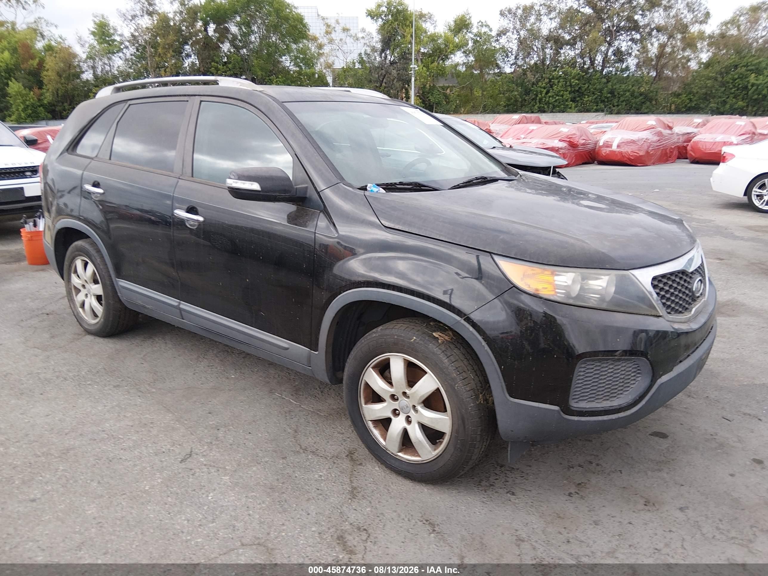 2012 Kia Sorento Lx V6 Black vin: 5XYKT4A28CG280255
