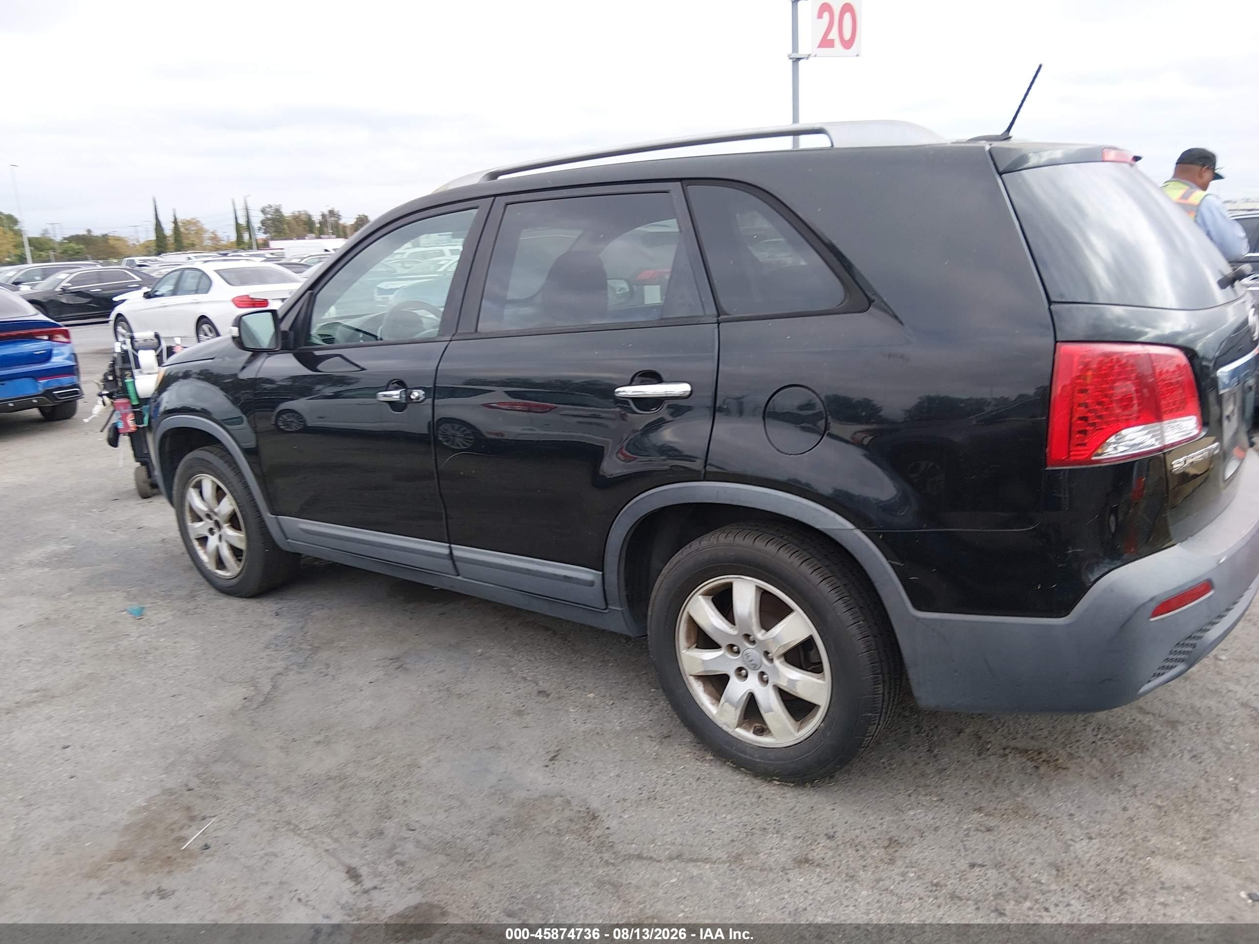 2012 Kia Sorento Lx V6 Black vin: 5XYKT4A28CG280255
