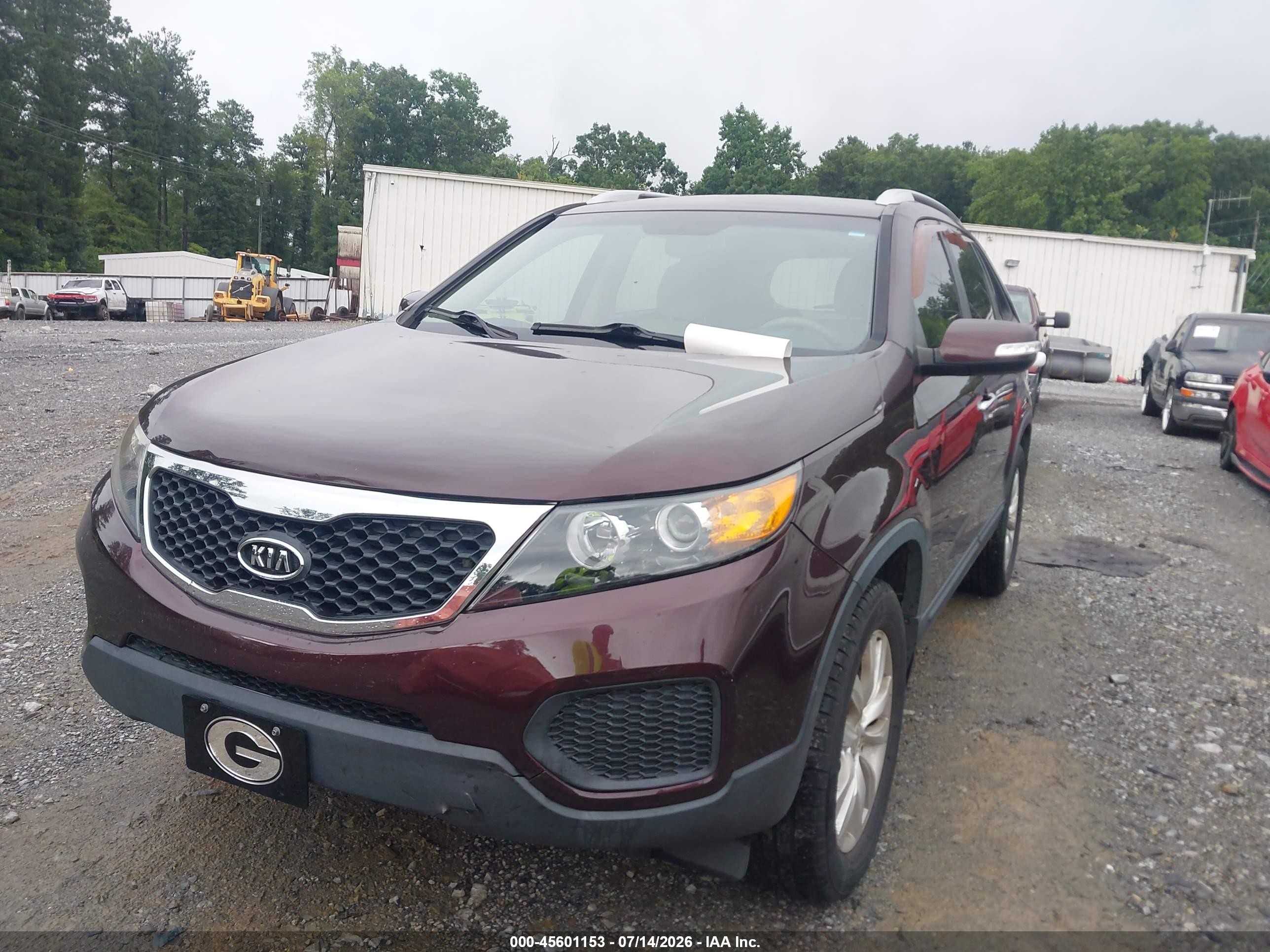 2011 Kia Sorento Lx V6 Burgundy vin: 5XYKT4A29BG081519