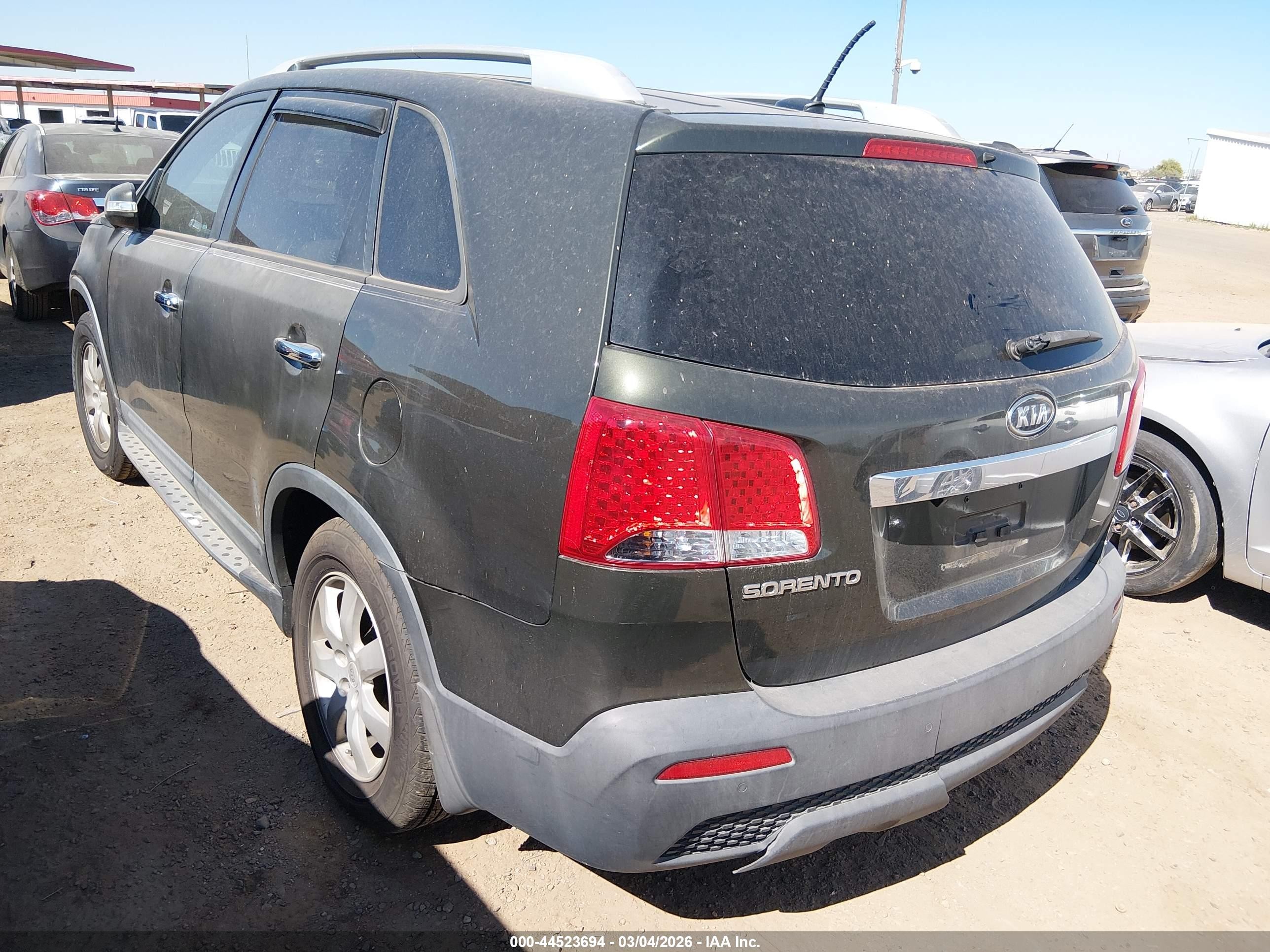 2012 Kia Sorento Lx V6 Green vin: 5XYKT4A29CG202535