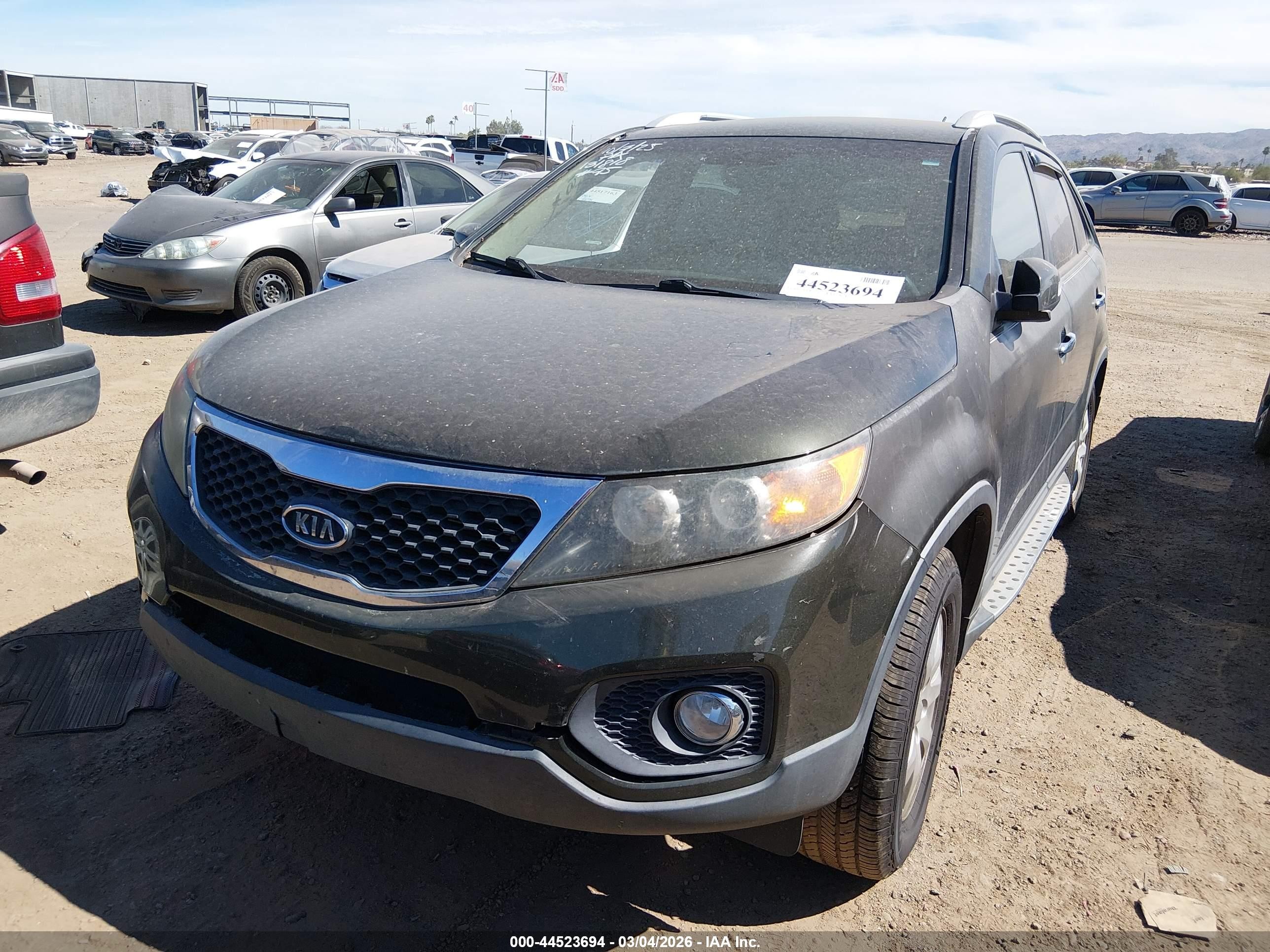 2012 Kia Sorento Lx V6 Green vin: 5XYKT4A29CG202535