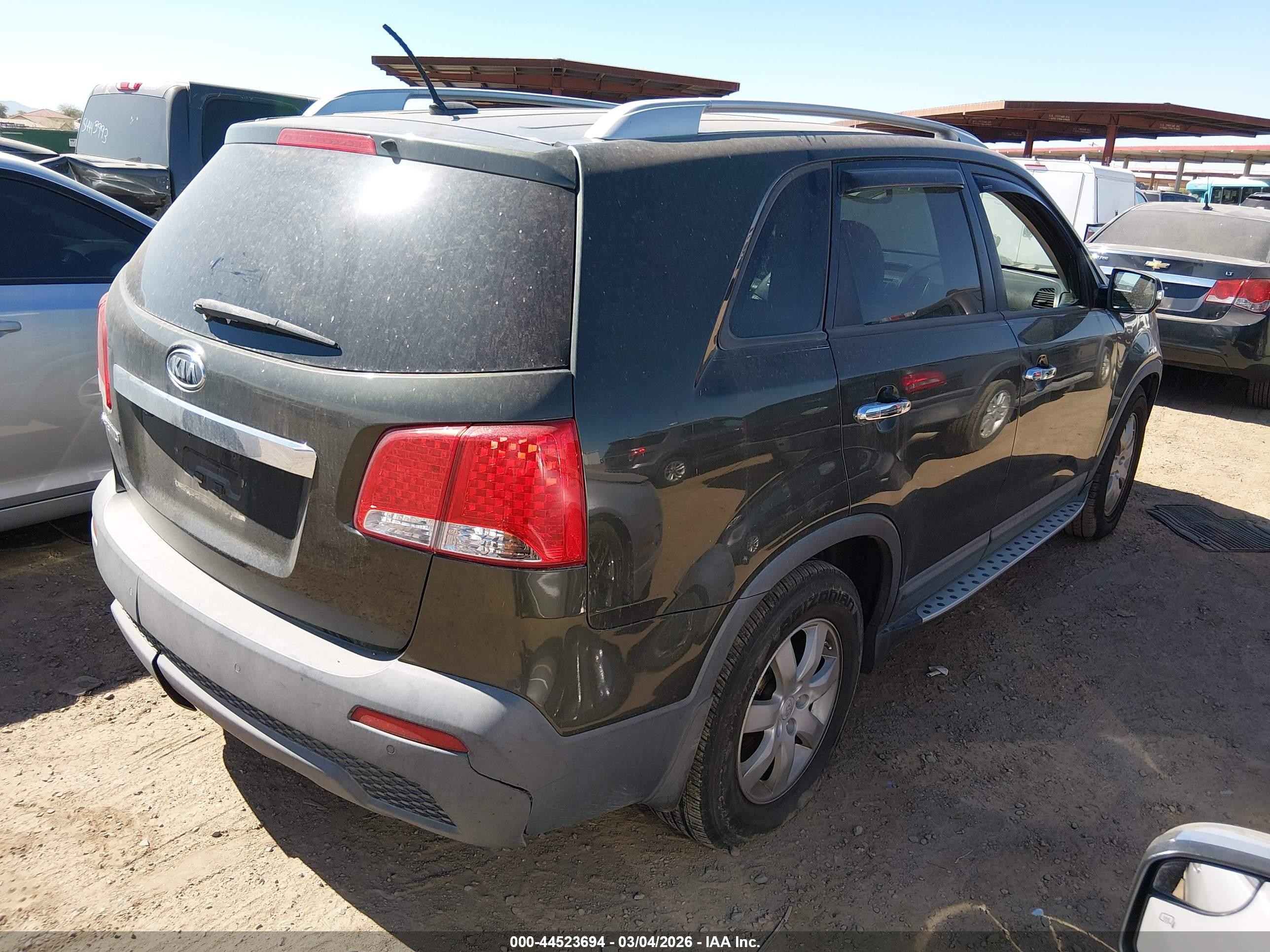 2012 Kia Sorento Lx V6 Green vin: 5XYKT4A29CG202535