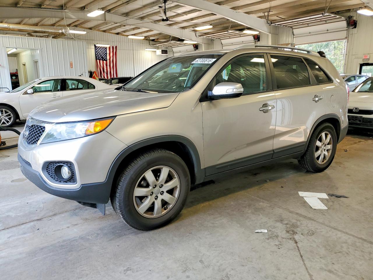 2013 Kia Sorento Lx Silver vin: 5XYKT4A29DG329318