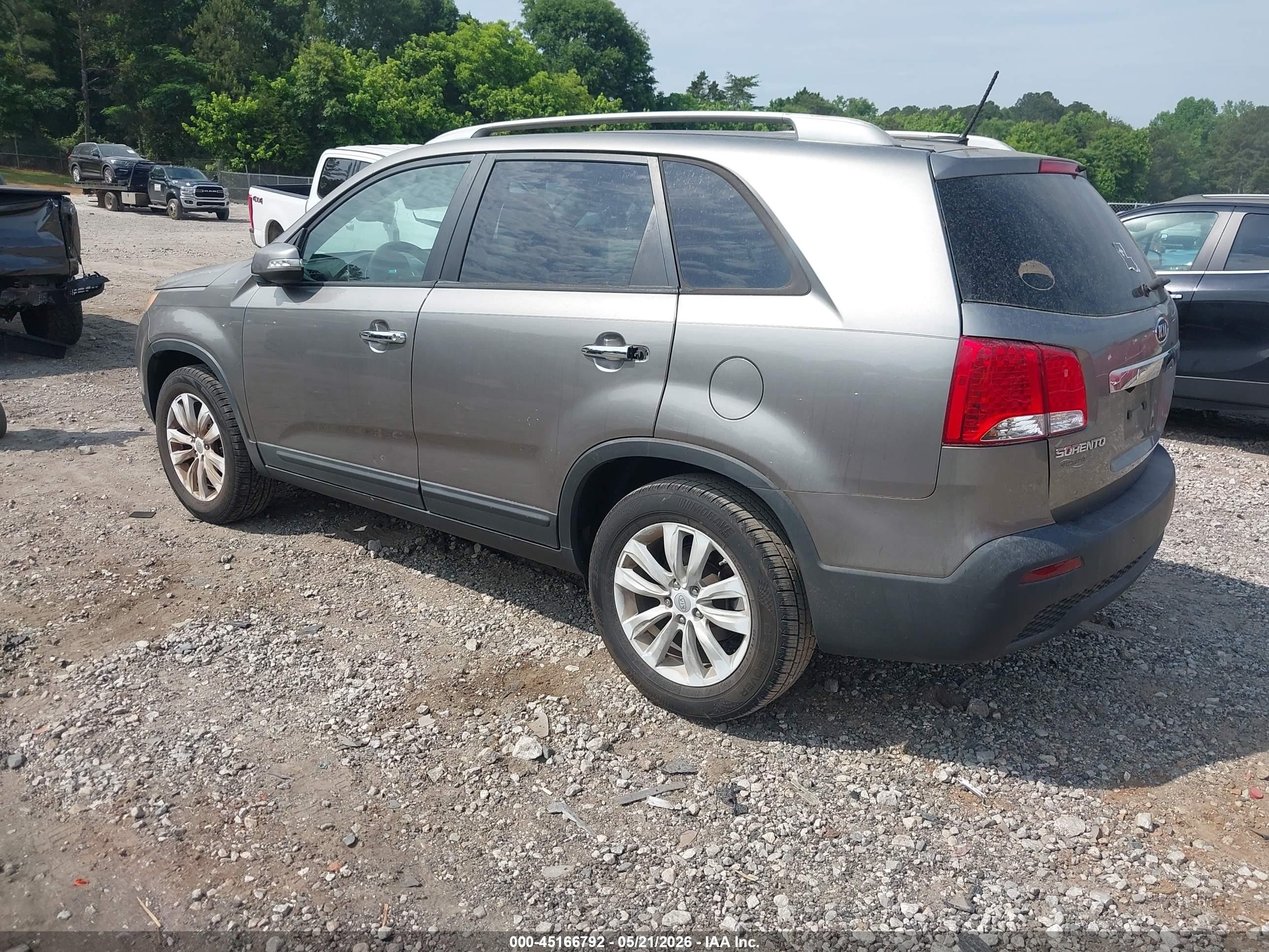 2011 Kia Sorento Lx V6 Gray vin: 5XYKT4A2XBG080945