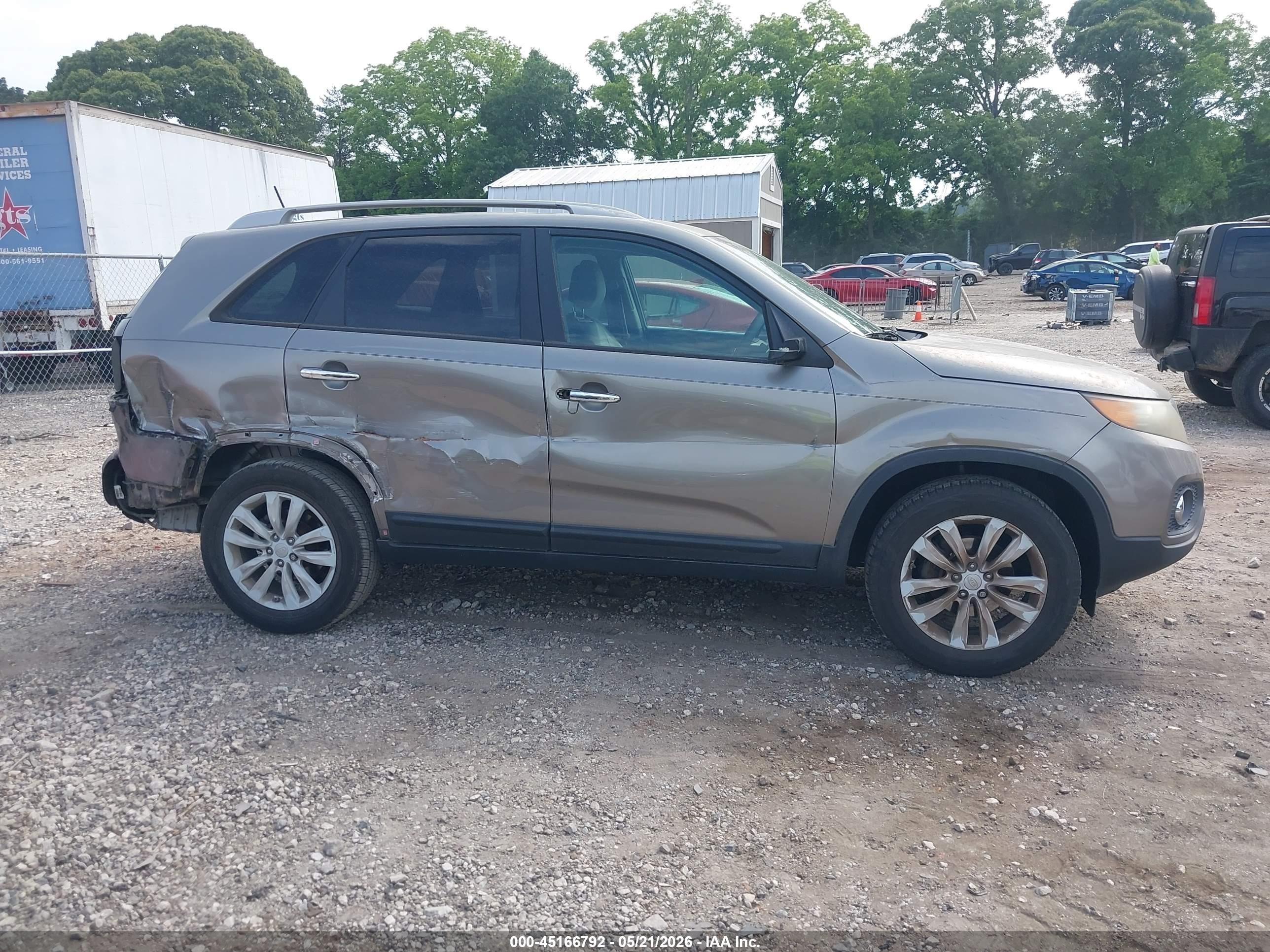 2011 Kia Sorento Lx V6 Gray vin: 5XYKT4A2XBG080945