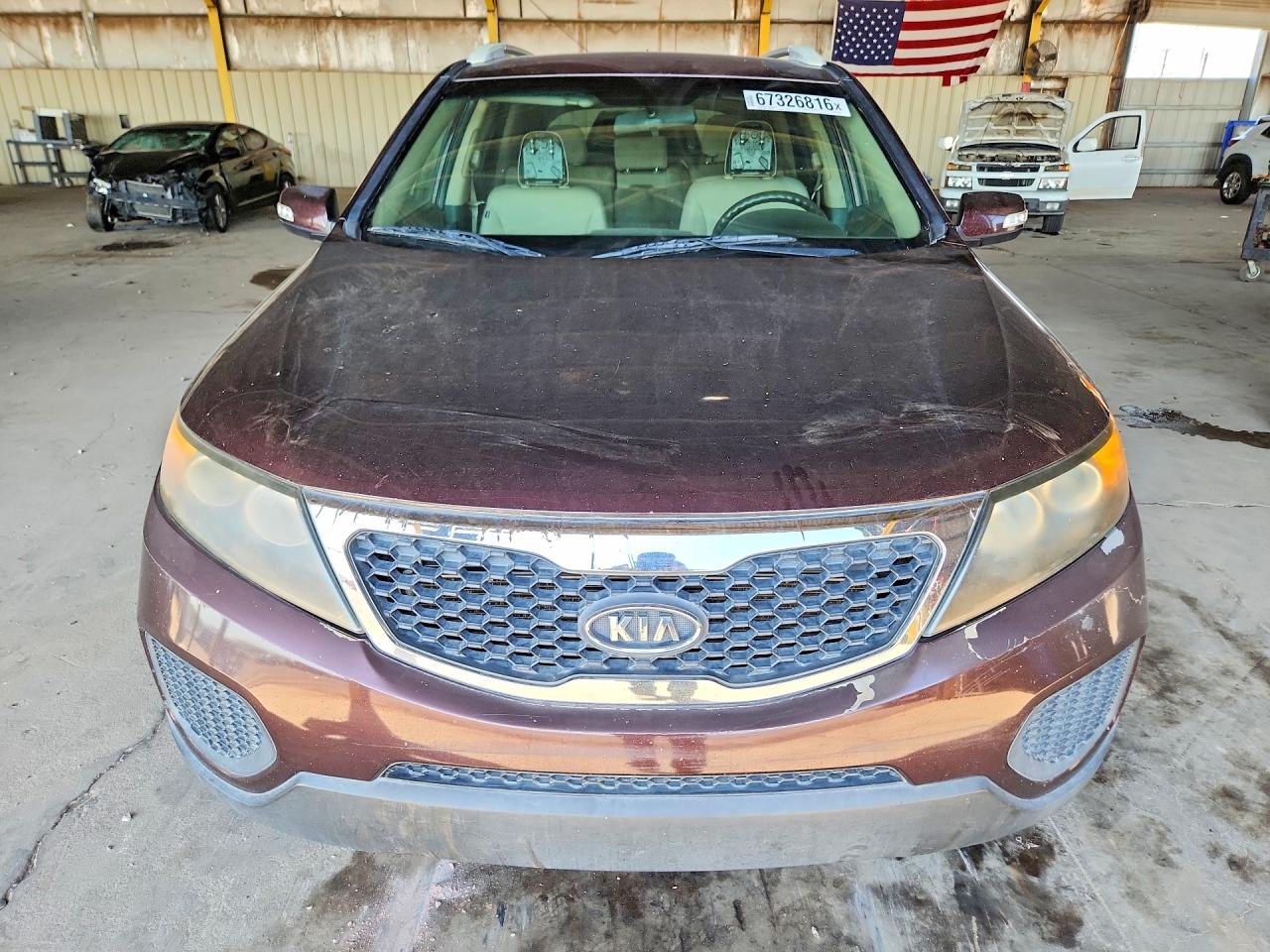 2012 Kia Sorento Lx Maroon vin: 5XYKT4A2XCG287434