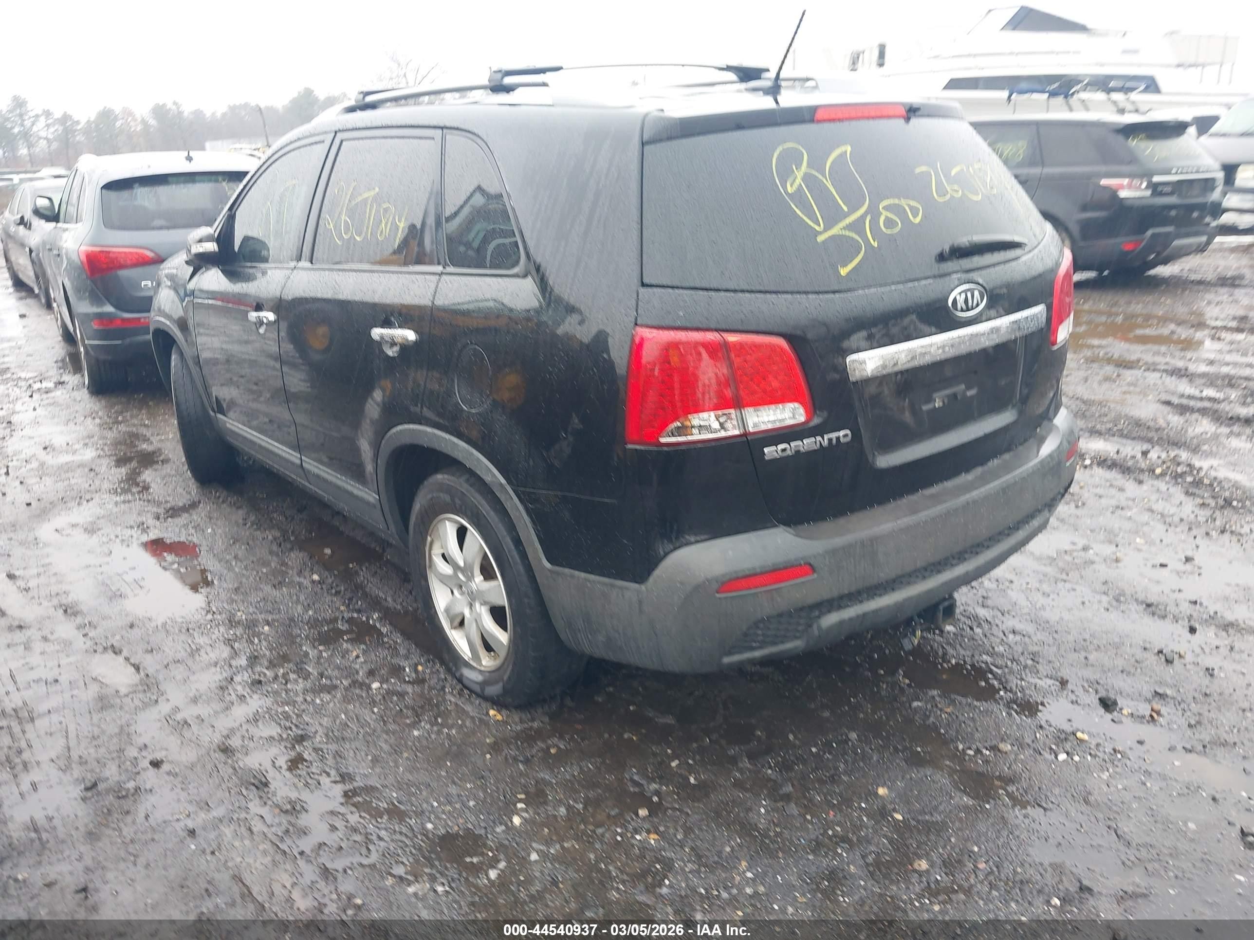 2013 Kia Sorento Lx V6 Black vin: 5XYKT4A2XDG315699