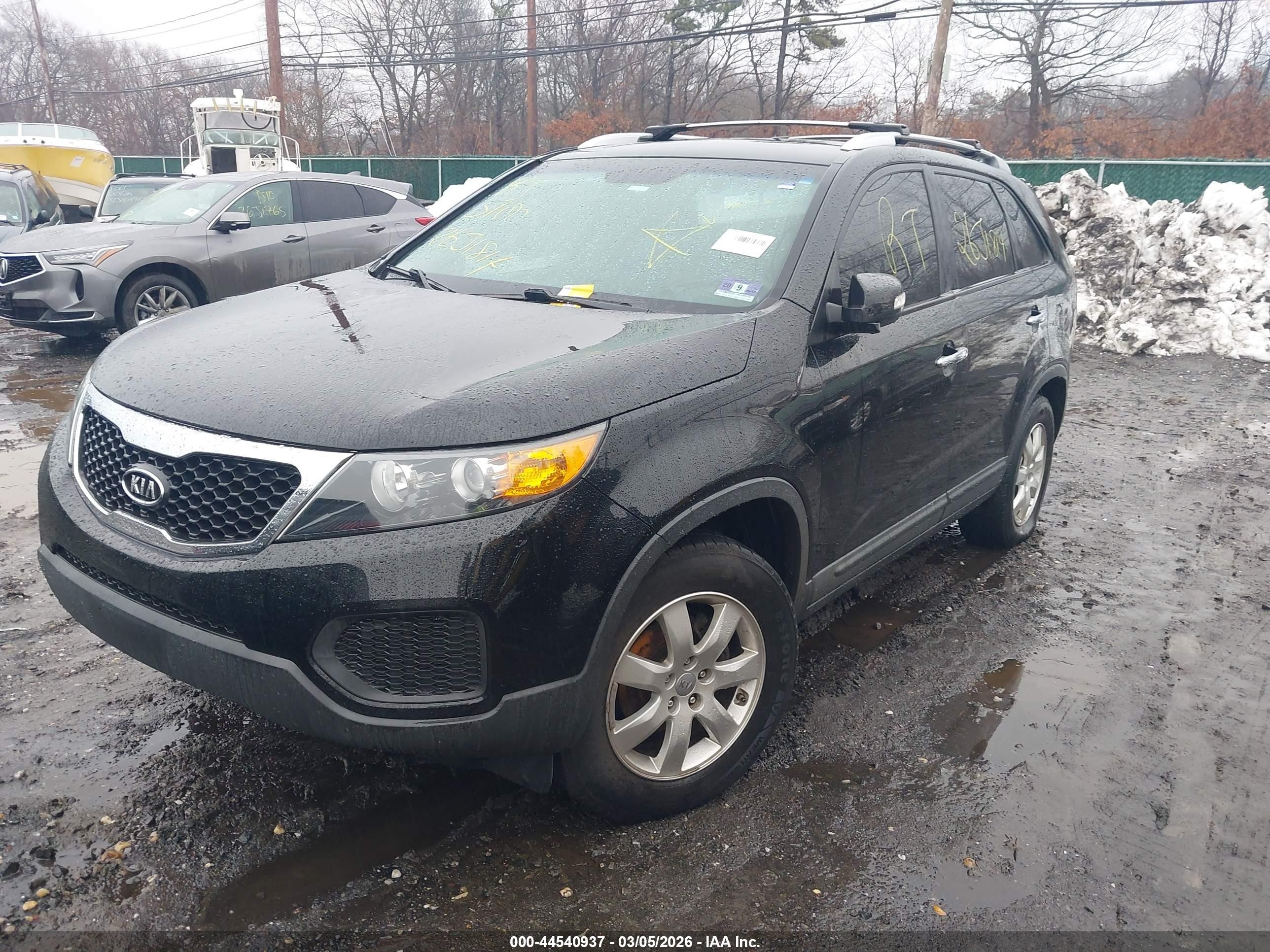 2013 Kia Sorento Lx V6 Black vin: 5XYKT4A2XDG315699