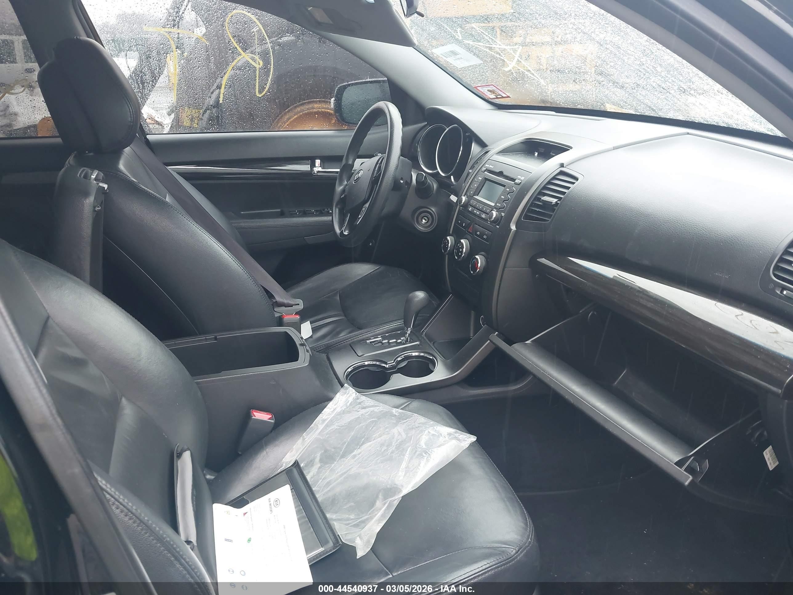 2013 Kia Sorento Lx V6 Black vin: 5XYKT4A2XDG315699