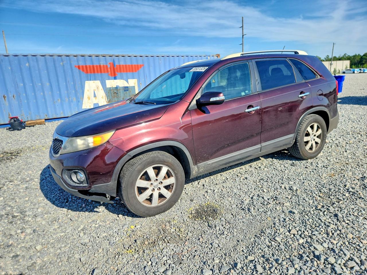 2013 Kia Sorento Lx Maroon vin: 5XYKT4A2XDG332177