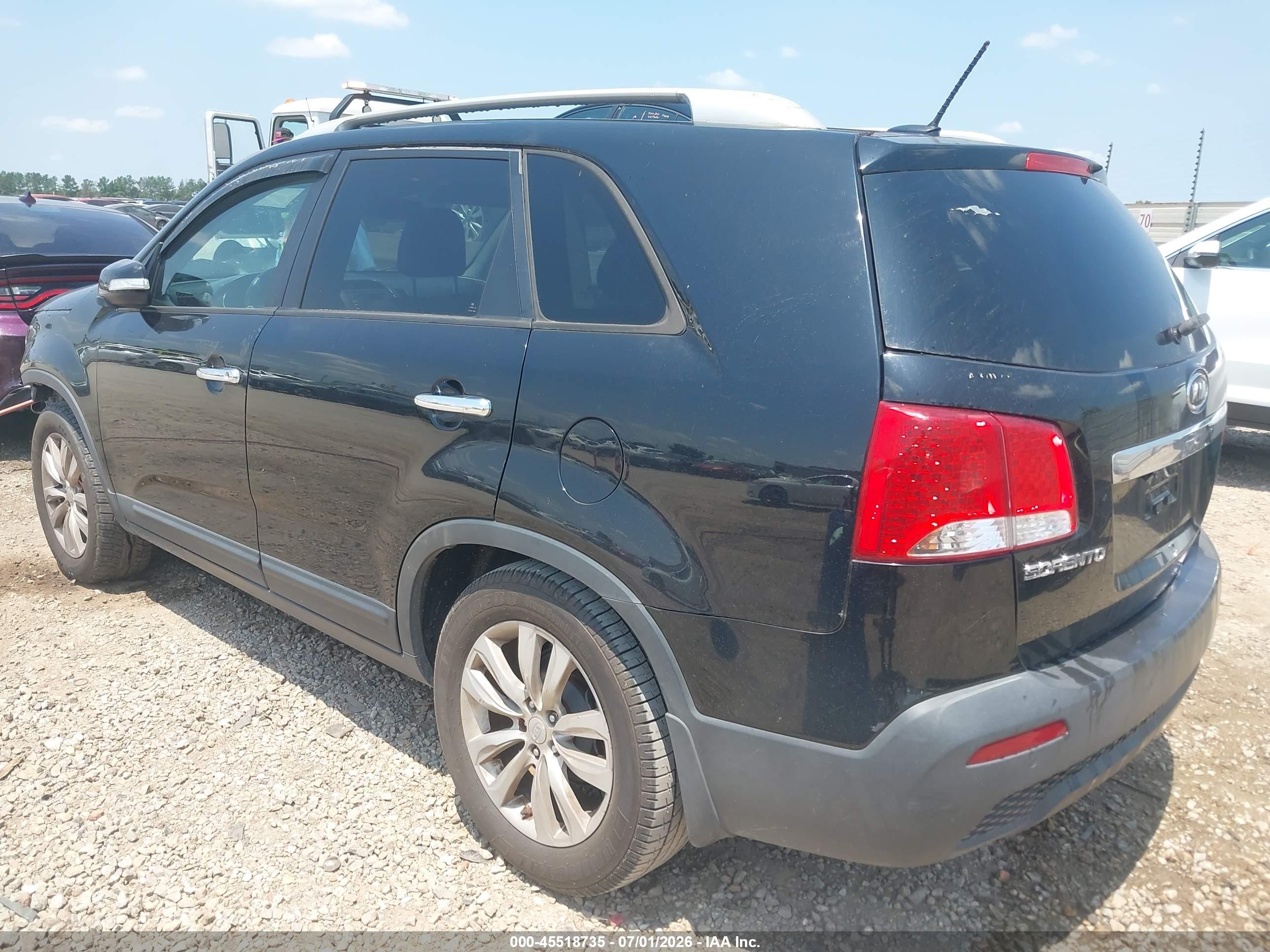 2013 Kia Sorento Lx Black vin: 5XYKT4A60DG326892