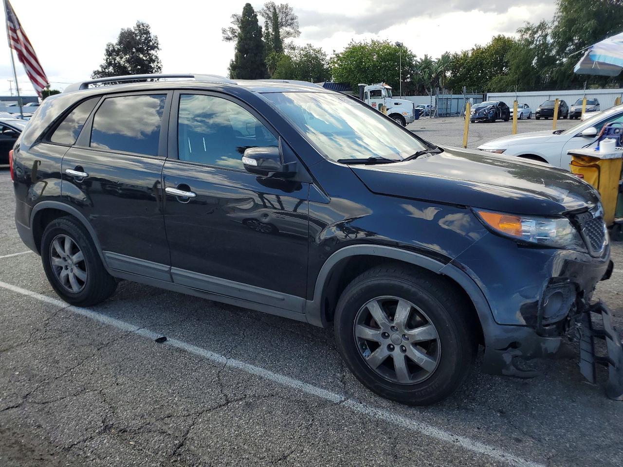 2013 Kia Sorento Lx Black vin: 5XYKT4A60DG383691