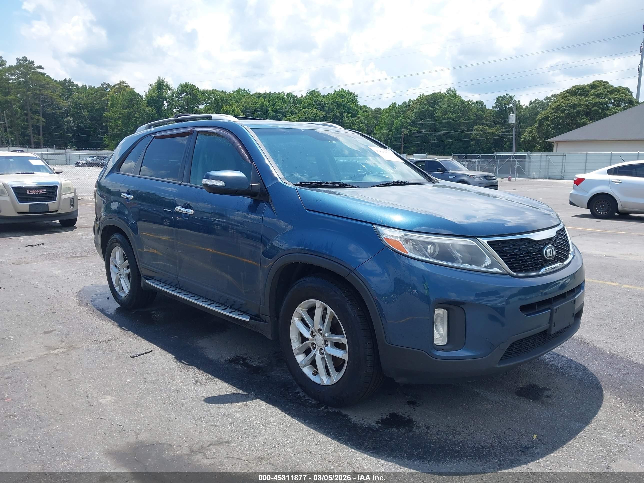 2014 Kia Sorento Lx Blue vin: 5XYKT4A60EG445611