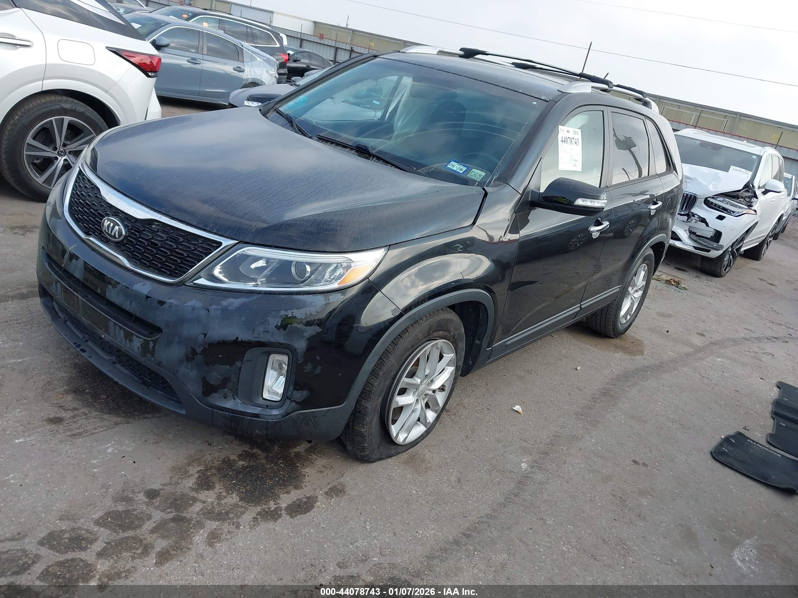 2014 Kia Sorento Lx Black vin: 5XYKT4A60EG461405