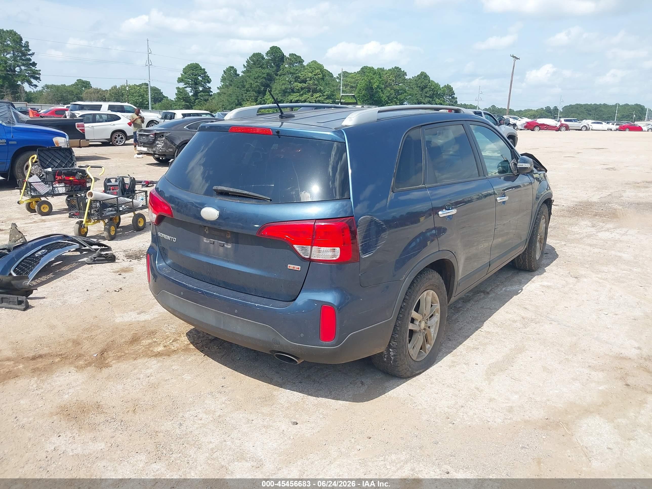2014 Kia Sorento Lx Blue vin: 5XYKT4A60EG480830