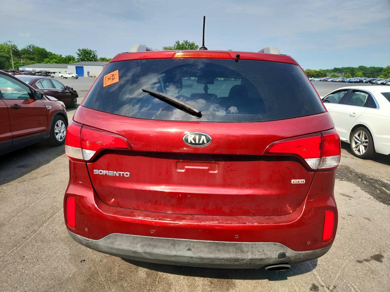 2015 Kia Sorento Lx Red vin: 5XYKT4A60FG630291