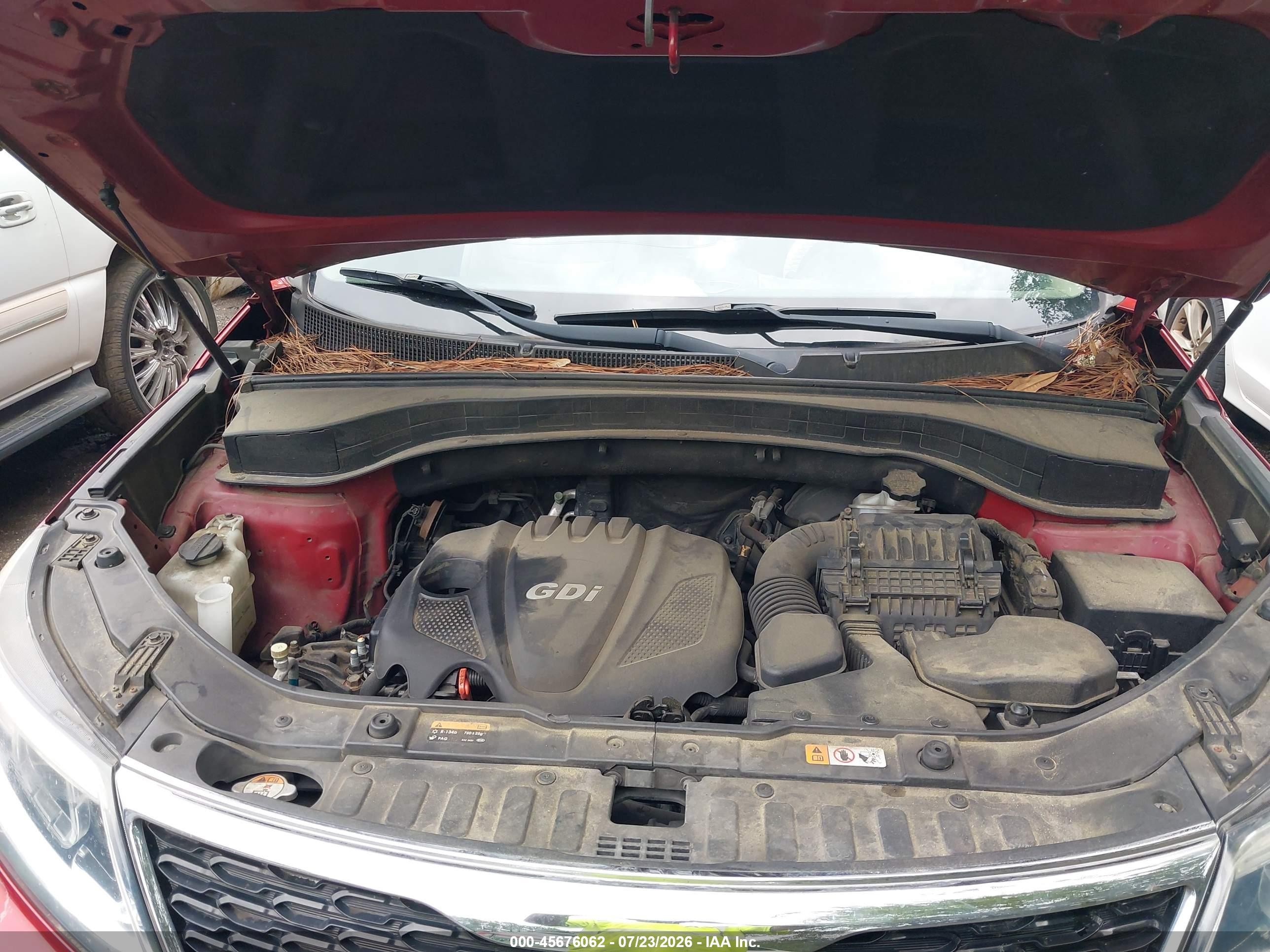 2014 Kia Sorento Lx Red vin: 5XYKT4A61EG512944
