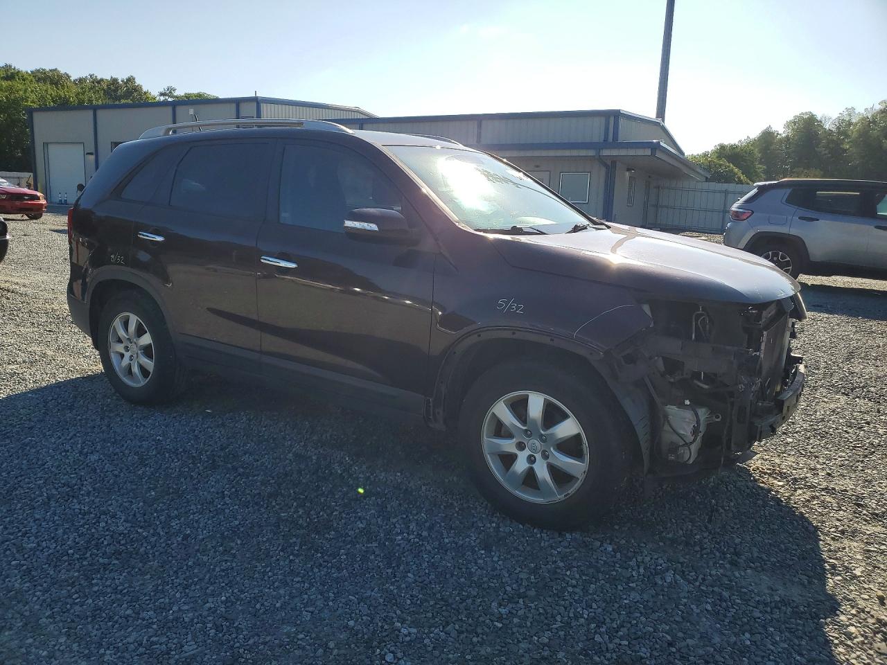 2012 Kia Sorento Lx Burgundy vin: 5XYKT4A62CG189632