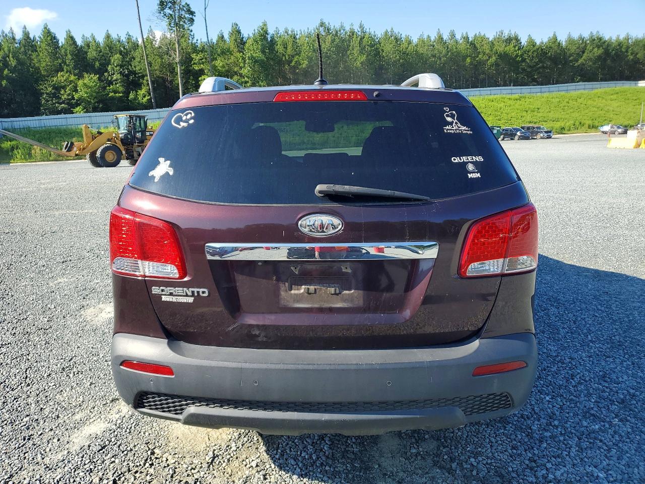 2012 Kia Sorento Lx Burgundy vin: 5XYKT4A62CG189632