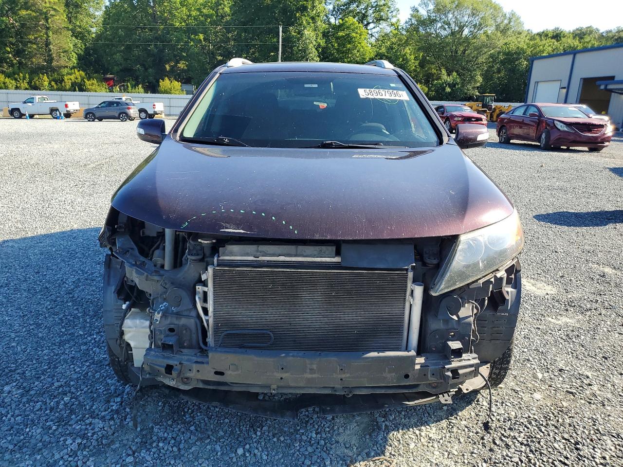 2012 Kia Sorento Lx Burgundy vin: 5XYKT4A62CG189632