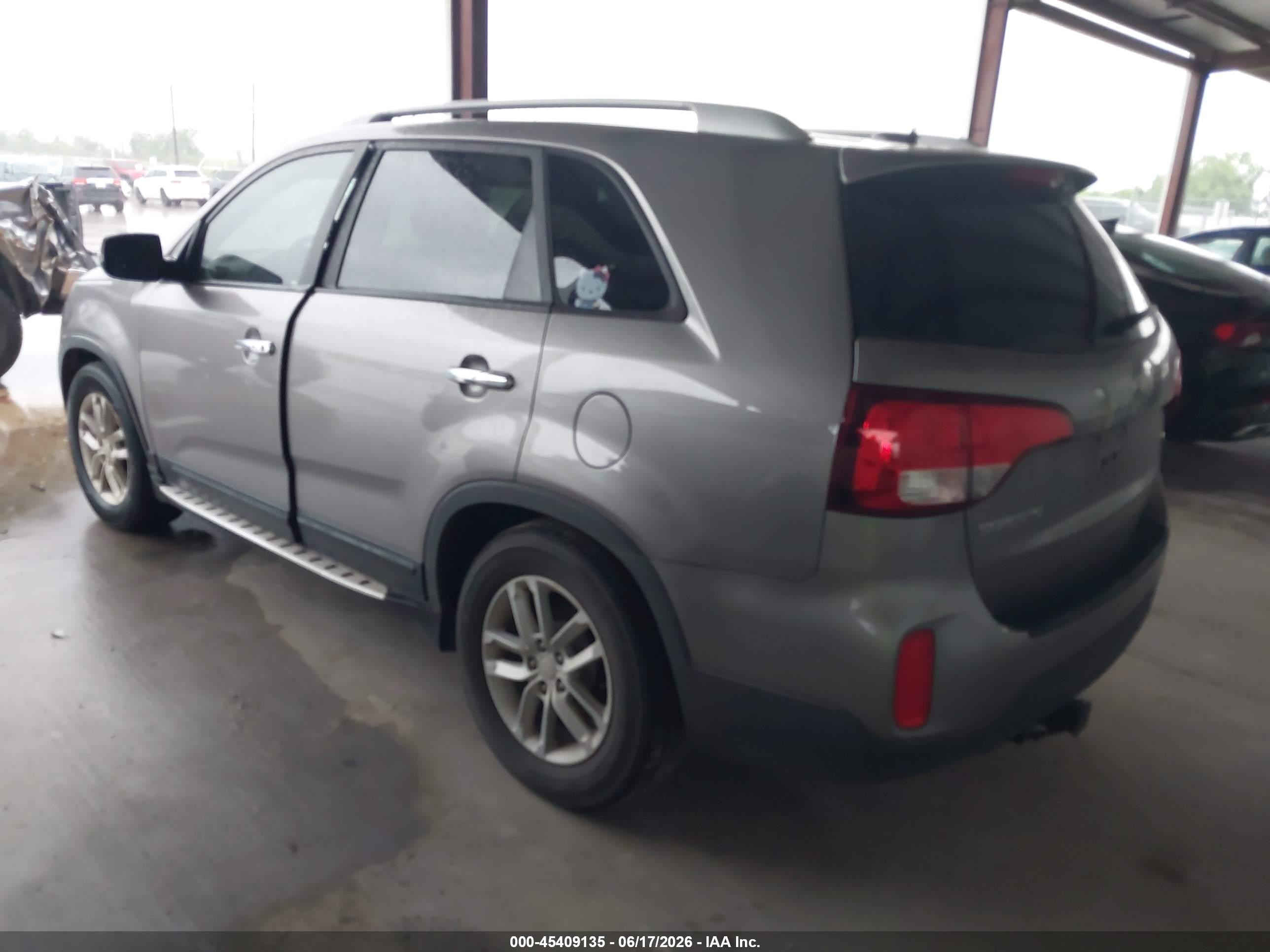 2014 Kia Sorento Lx Gray vin: 5XYKT4A62EG443049