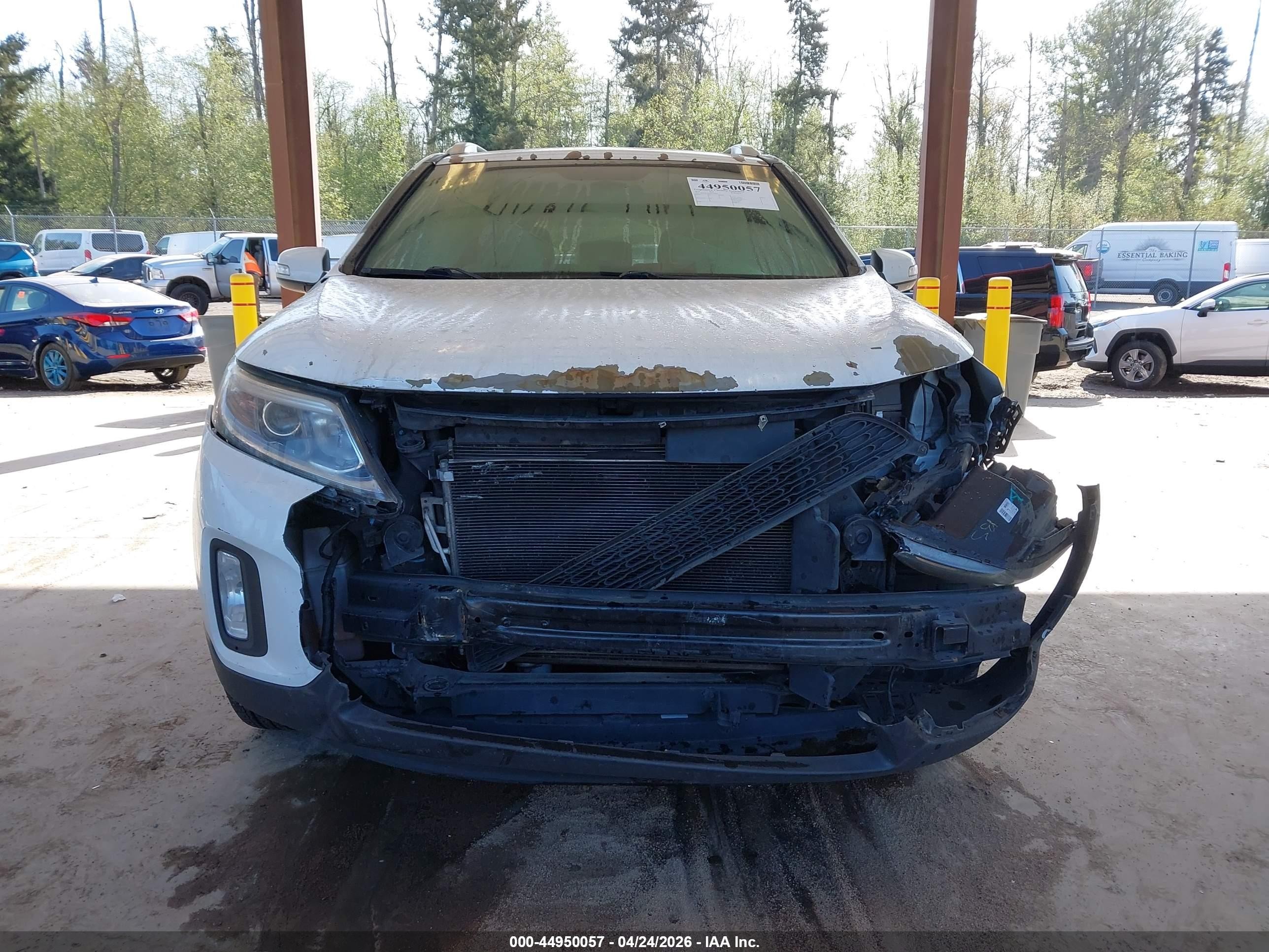 2014 Kia Sorento Lx White vin: 5XYKT4A62EG501693