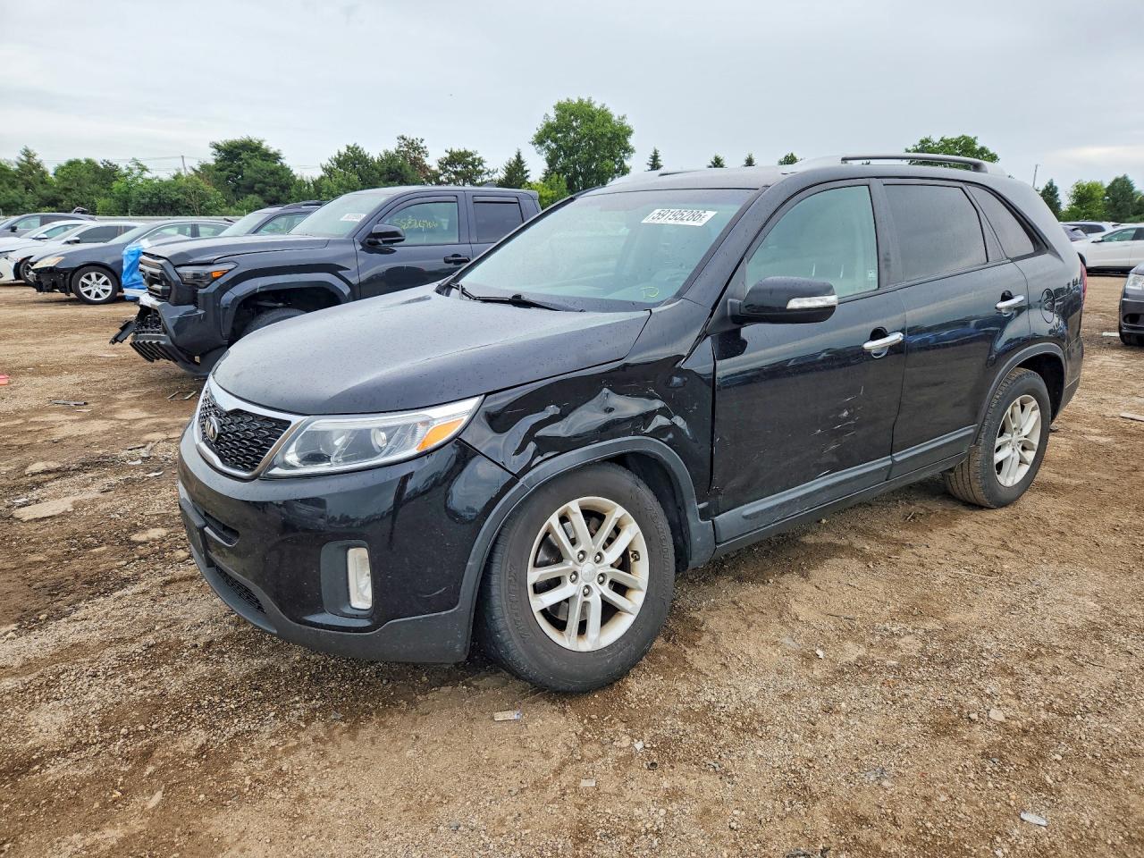 2014 Kia Sorento Lx Black vin: 5XYKT4A62EG547508