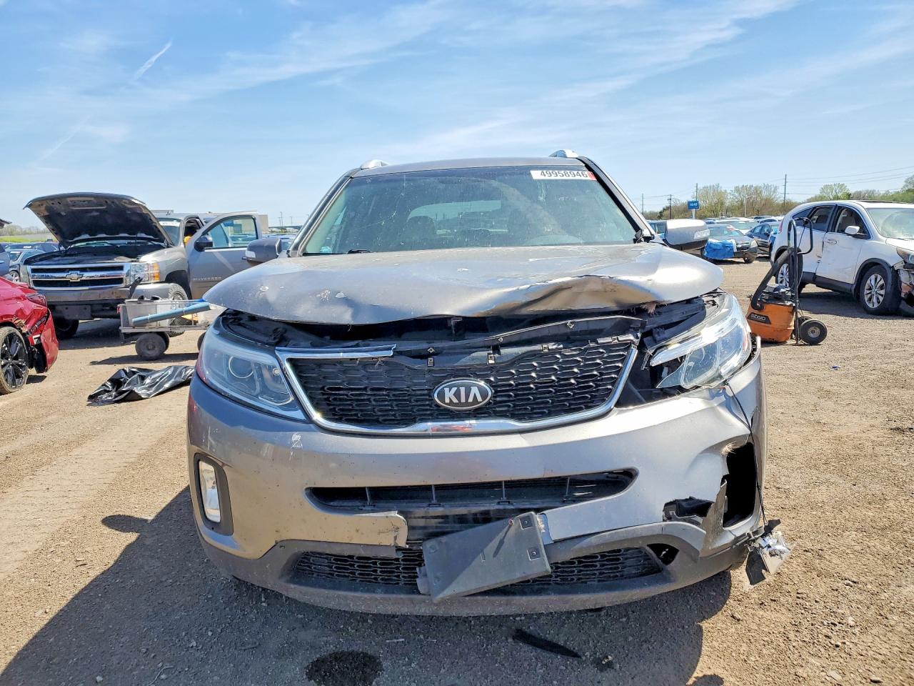 2015 Kia Sorento Lx Gray vin: 5XYKT4A62FG655810