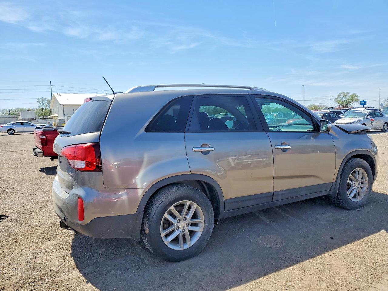 2015 Kia Sorento Lx Gray vin: 5XYKT4A62FG655810
